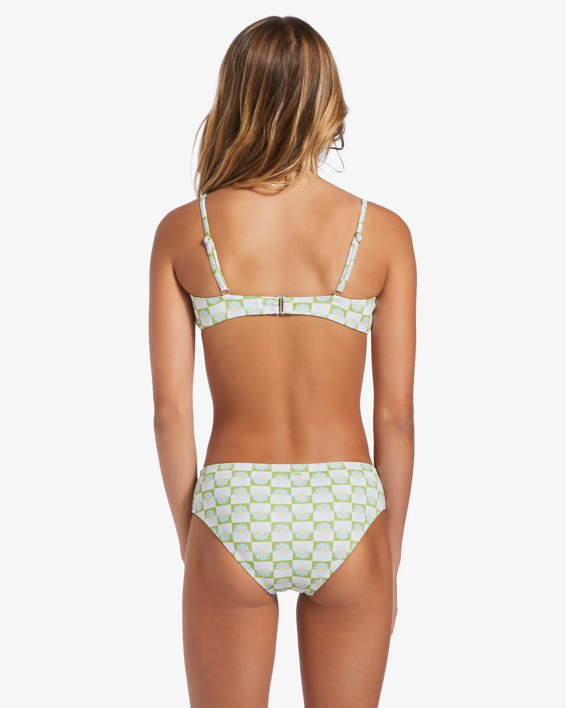 Billabong Girls 4-16 Daze All Day Shirred Two-Piece Swim Set - Moss Meadow -Biliabong Outlet