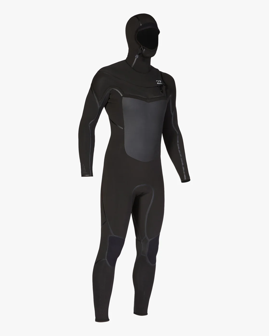 Billabong 5/4 Absolute Plus Chest Zip Hooded Full Wetsuit - Black -Biliabong Outlet