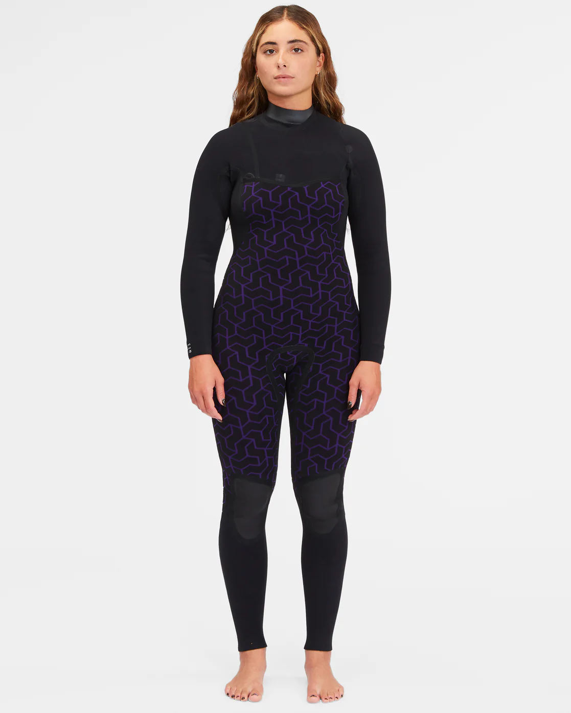 Billabong 4/3 Furnace Comp Chest Zip Wetsuit - Midnight Trails -Biliabong Outlet