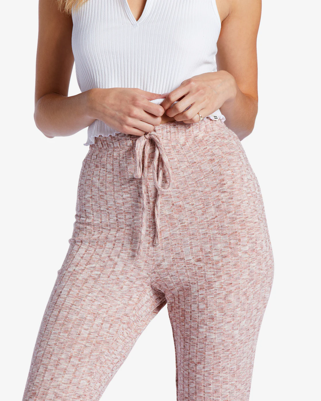 Billabong So Easy Flare Knitted Flared Trousers - Sweet Tea -Biliabong Outlet