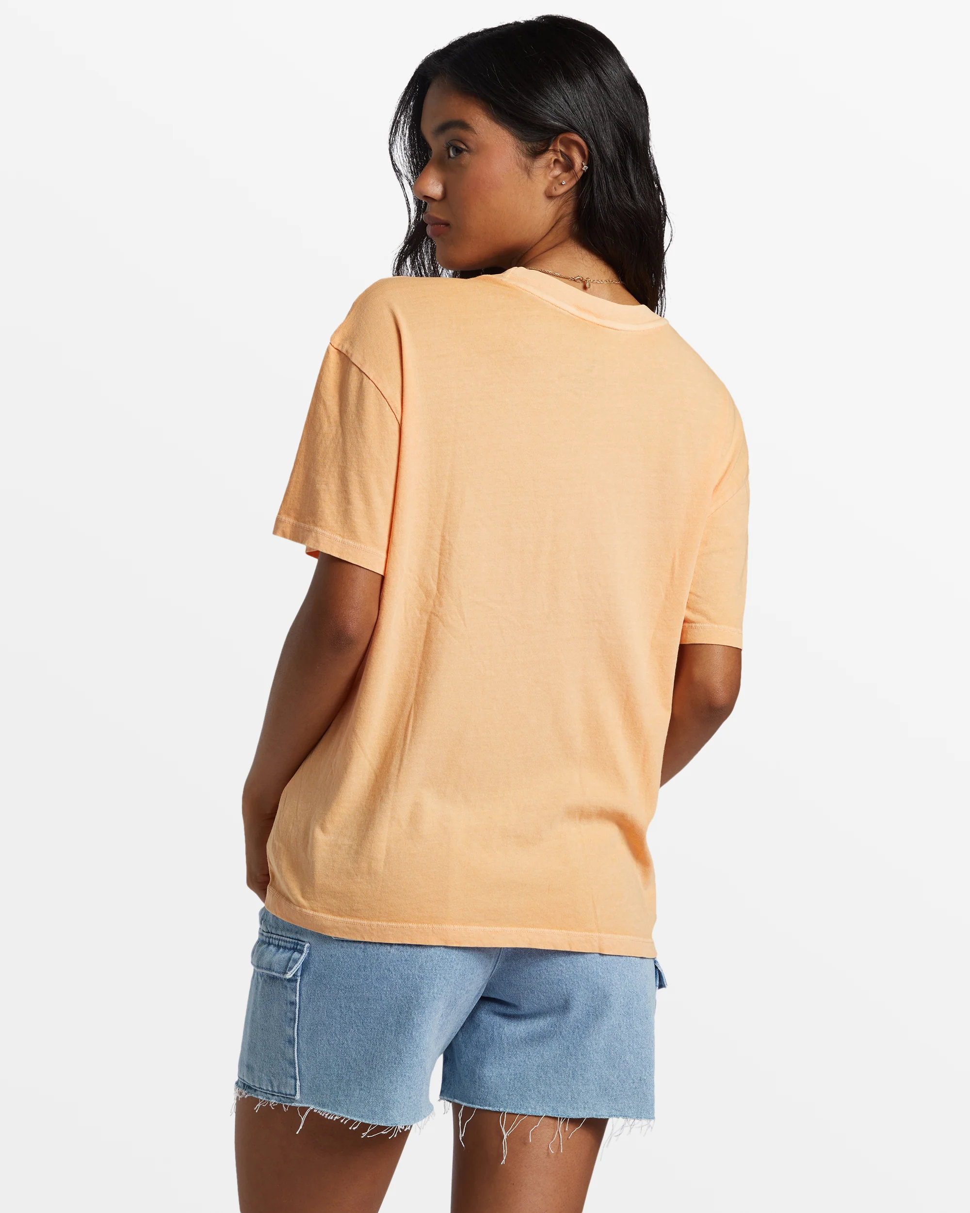 Billabong Wish You Were Here Oversized T-Shirt - Tangy Peach -Biliabong Outlet