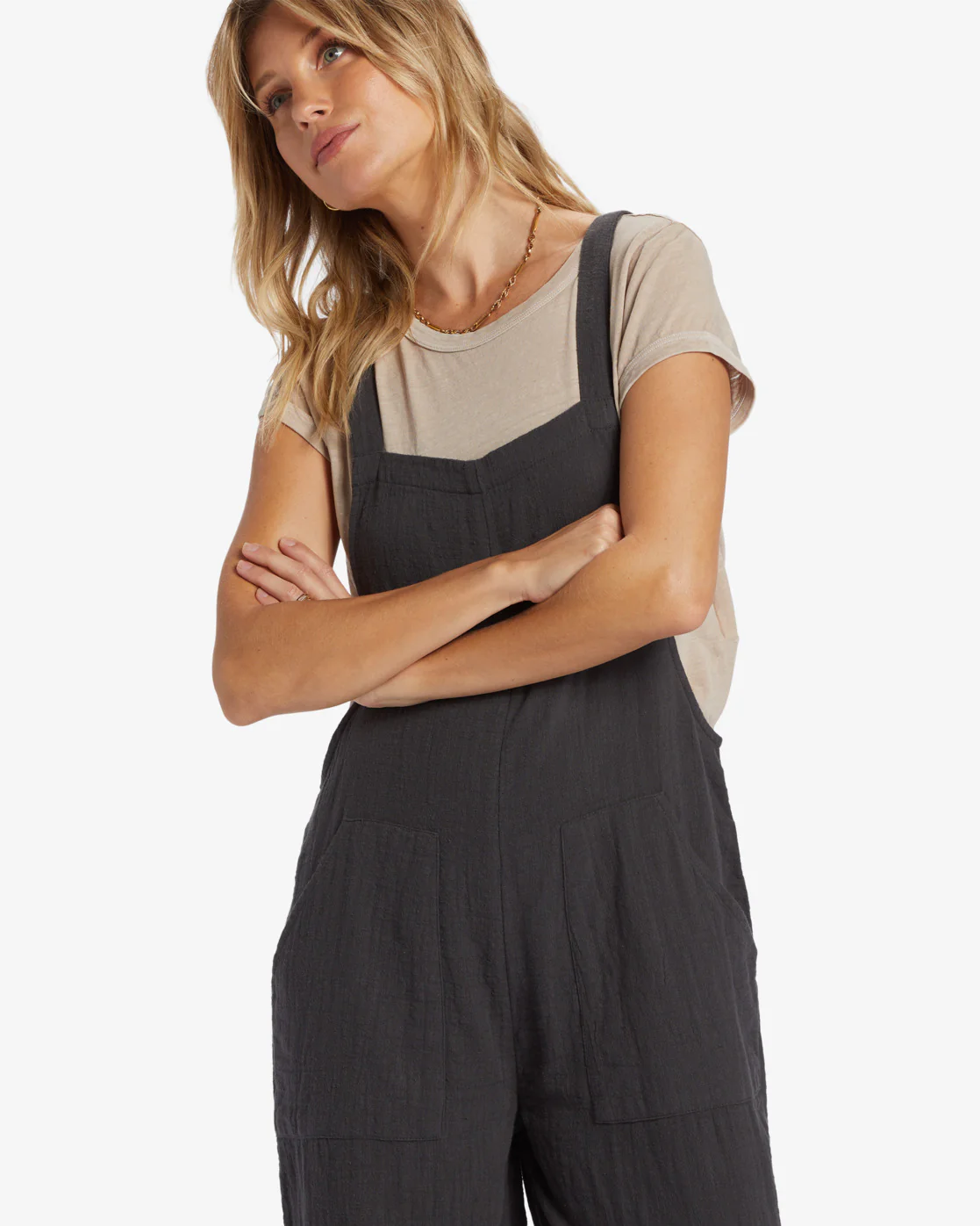 Billabong Pacific Time Jumpsuit - Black Sands -Biliabong Outlet