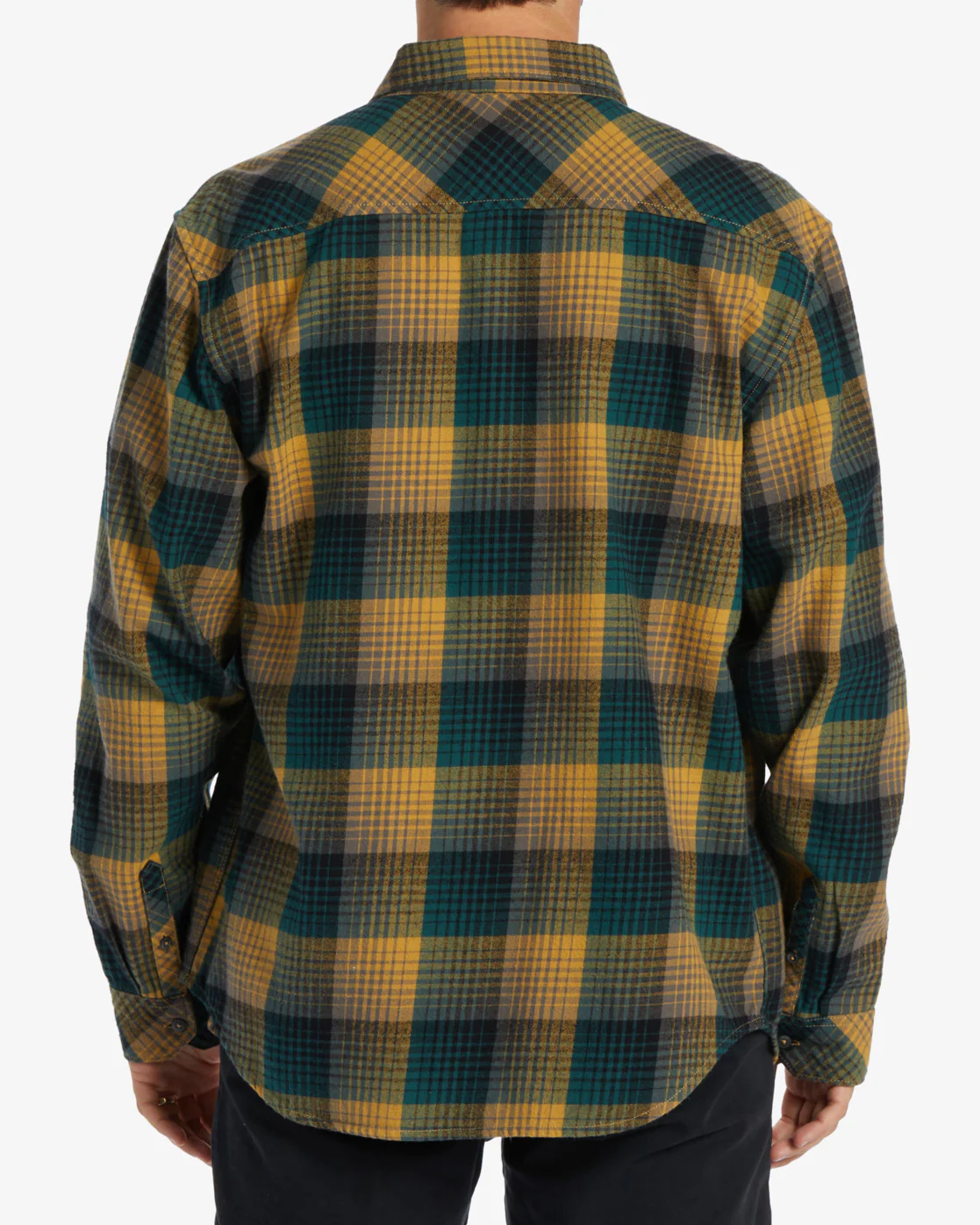 Billabong Coastline Flannel Long Sleeve Shirt - Gold -Biliabong Outlet