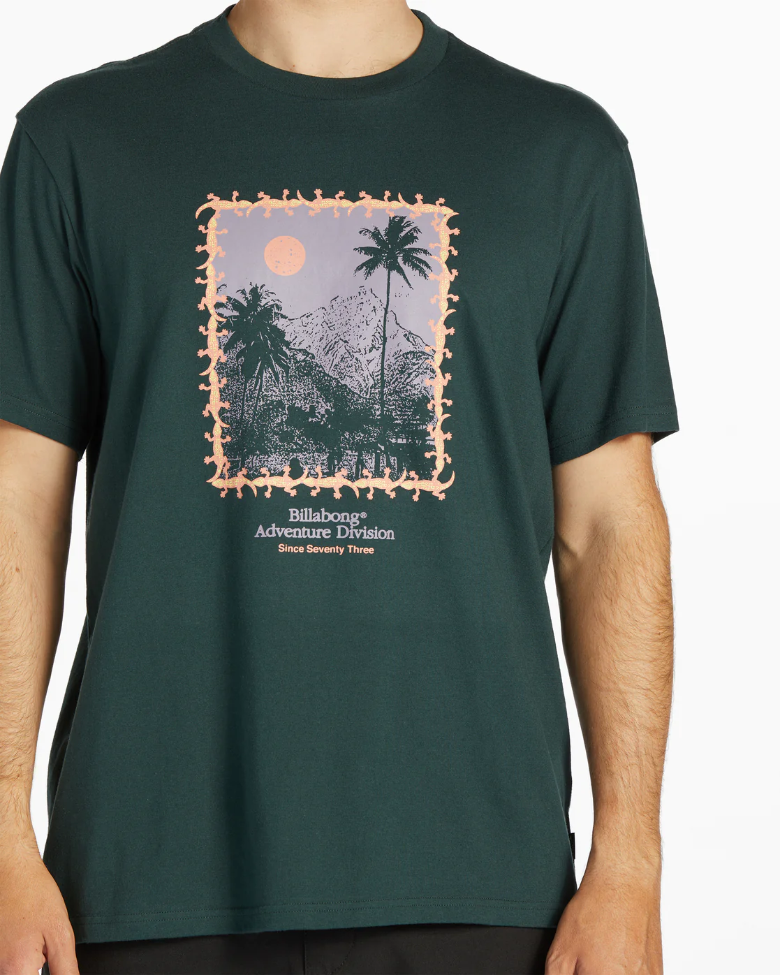 Billabong Palms Short Sleeve T-Shirt - Dark Forest -Biliabong Outlet