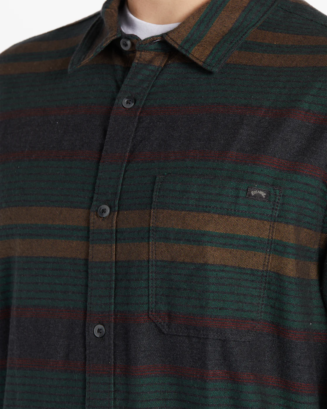 Billabong Coastline Flannel Long Sleeve Shirt - Jungle -Biliabong Outlet