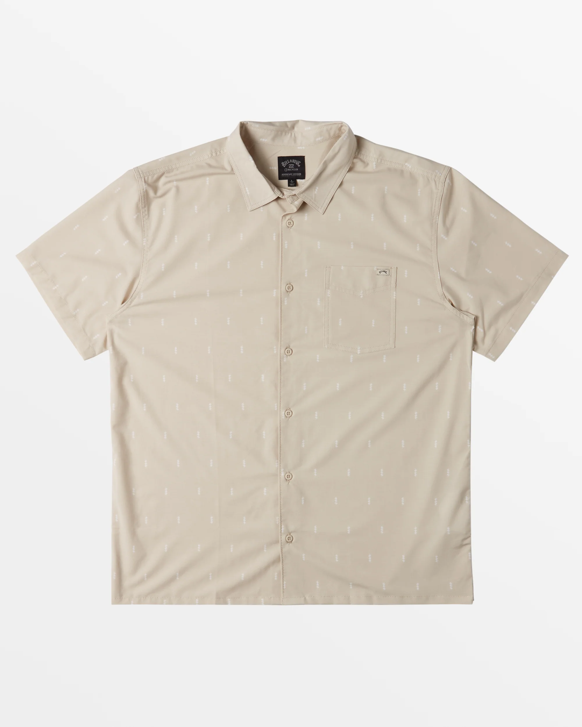 Billabong Surftrek Trail Short Sleeve Woven Shirt - Cream -Biliabong Outlet