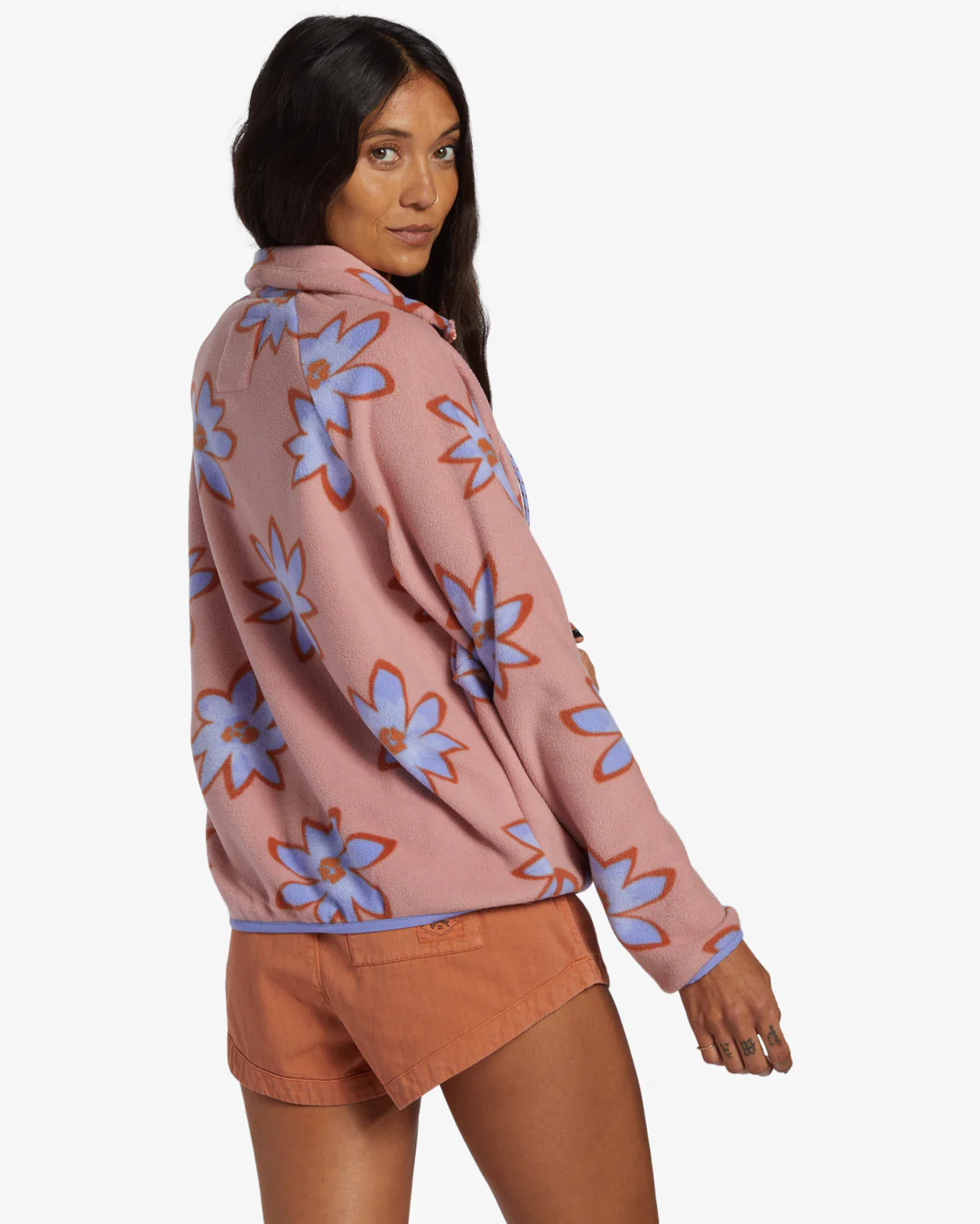 Billabong Boundary Zip-Up Sweatshirt - Dawn Pink -Biliabong Outlet