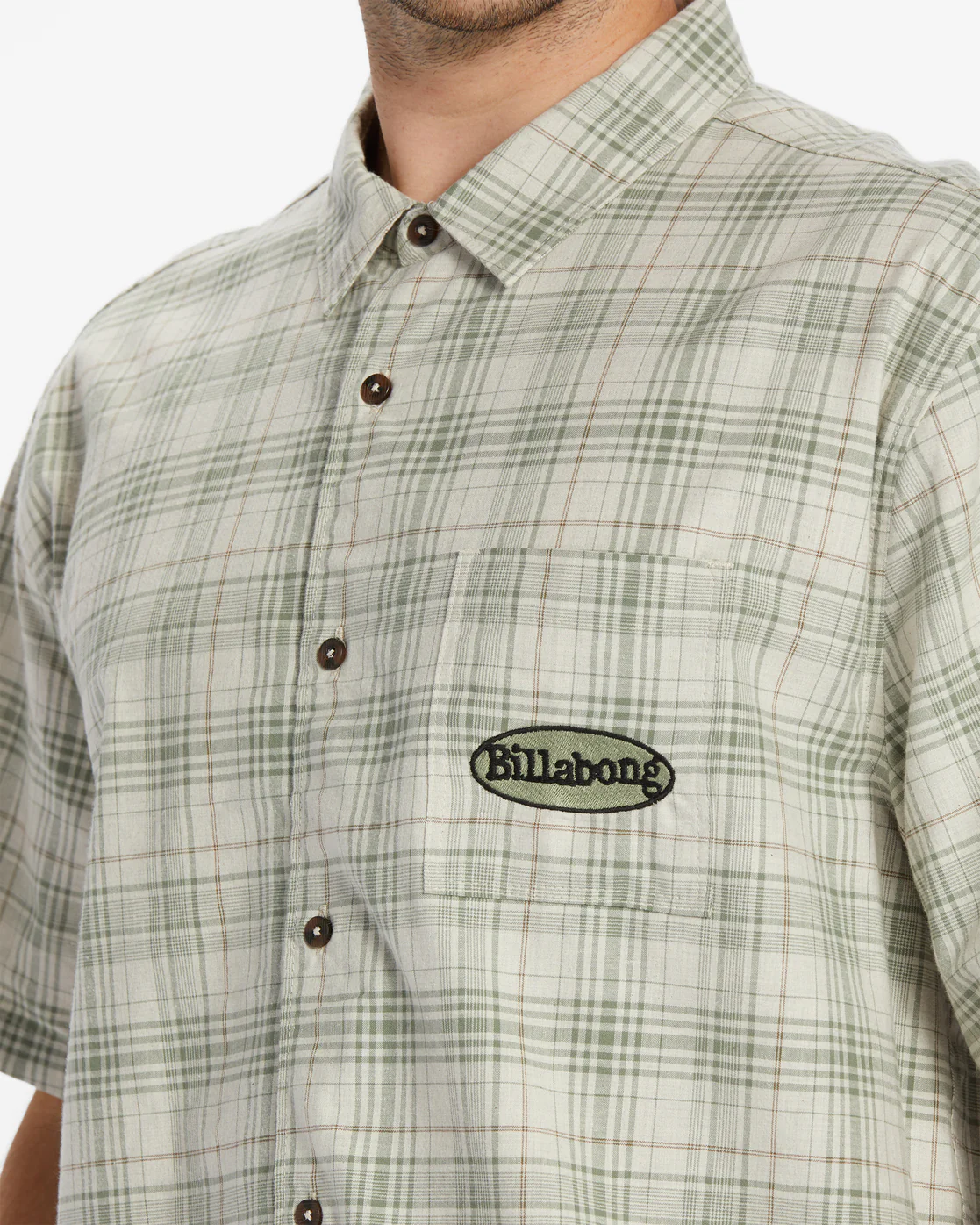 Billabong Daybreak Short Sleeve Shirt - Stone -Biliabong Outlet