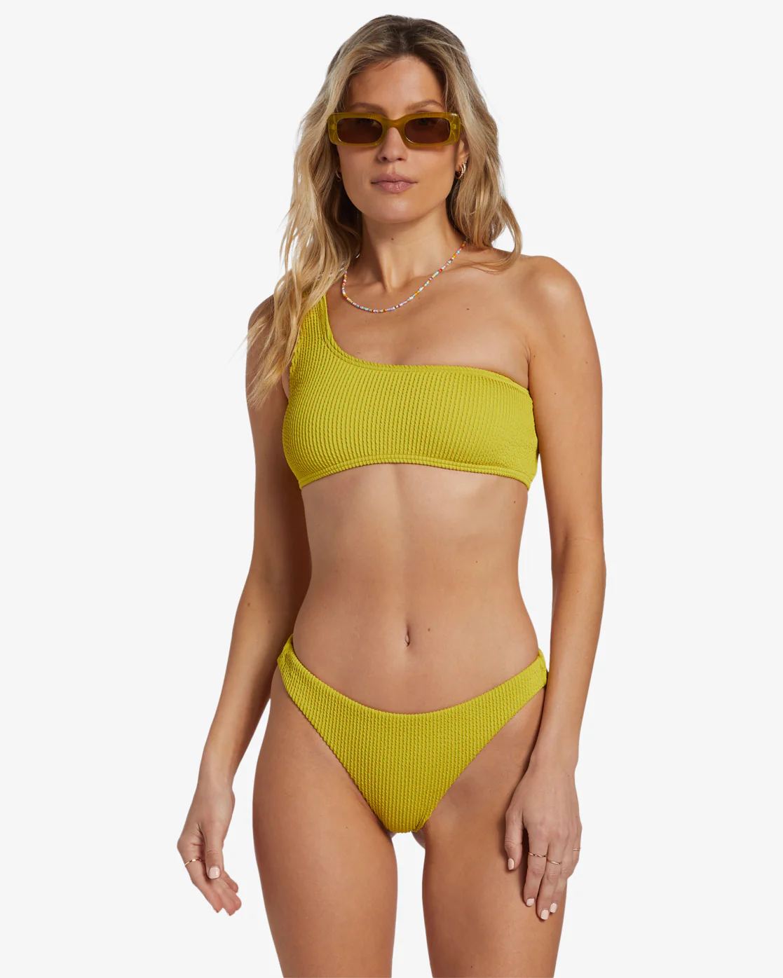 Billabong Summer High Tanga Bikini Bottoms - Tart Lime -Biliabong Outlet