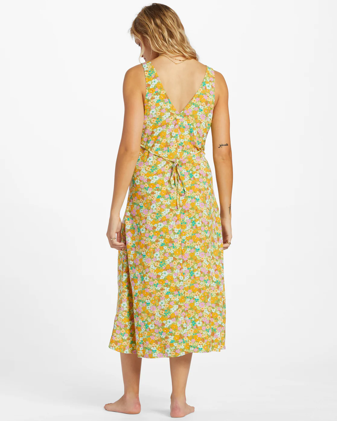 Billabong Feel The Love Midi Dress - Palm Green -Biliabong Outlet