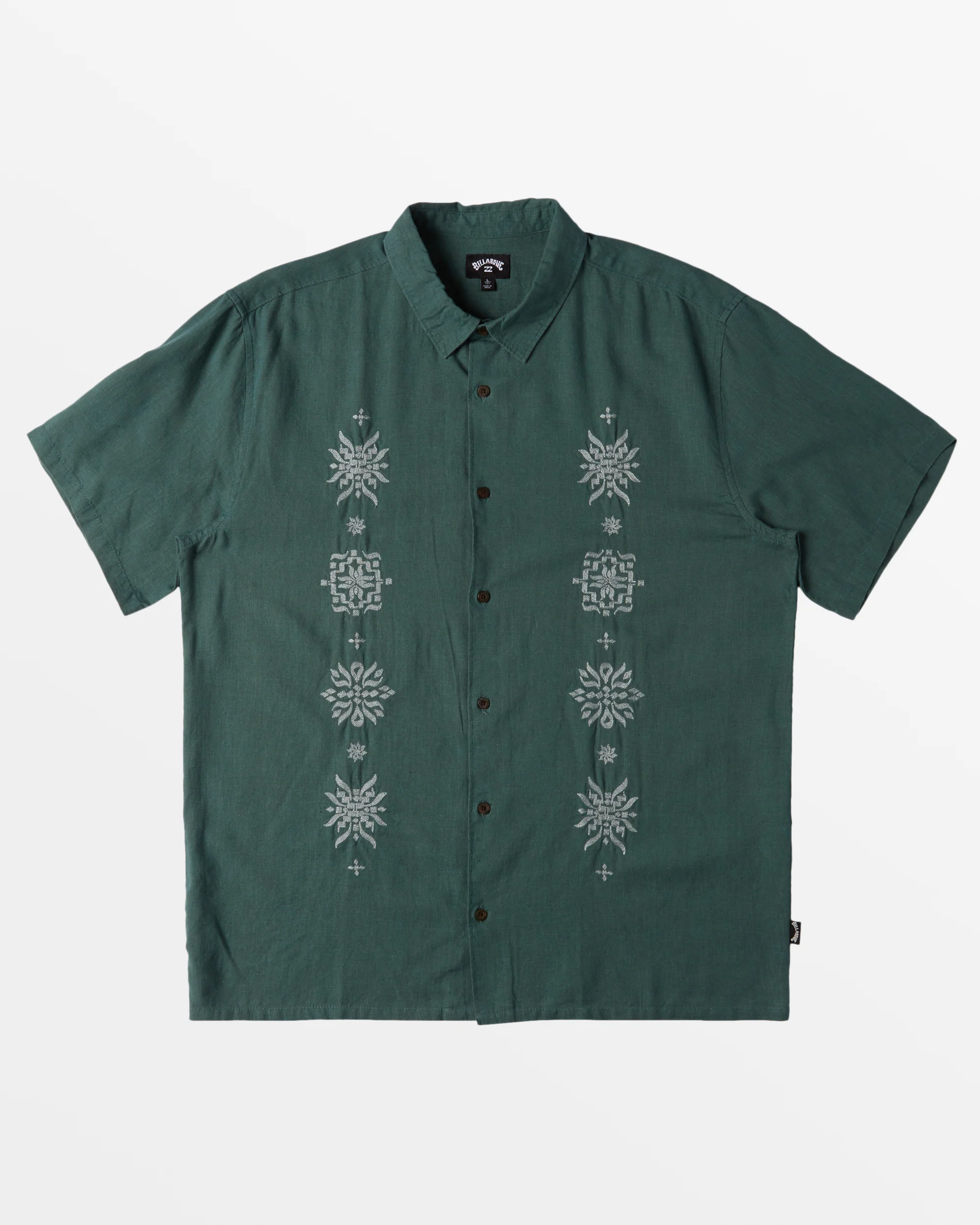 Billabong Frequency Short Sleeve Woven Shirt - Sea Pine -Biliabong Outlet
