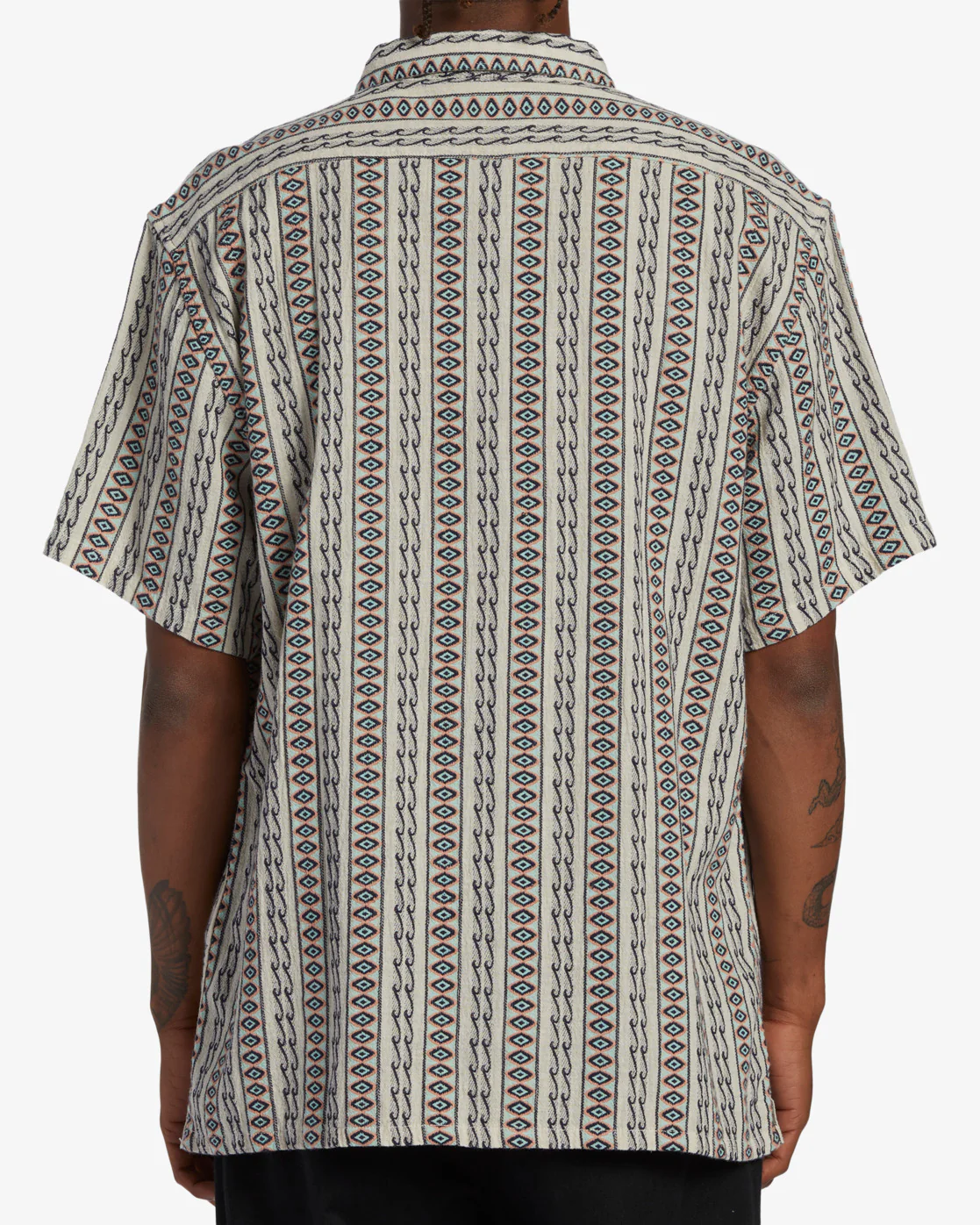 Billabong Sundays Jacquard Short Sleeve Shirt - Oat -Biliabong Outlet