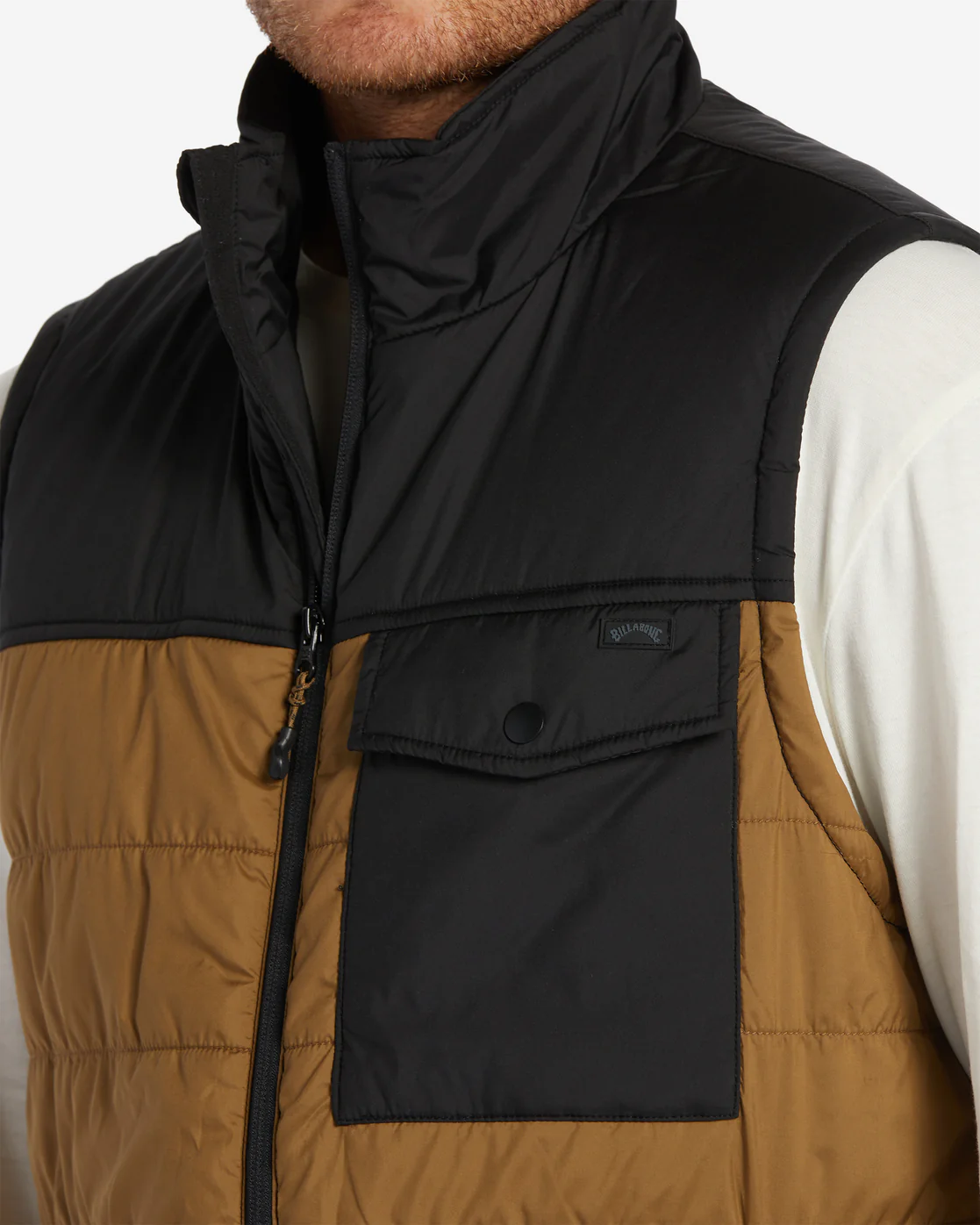 Billabong Prism Vest Quilted Vest - Otter -Biliabong Outlet