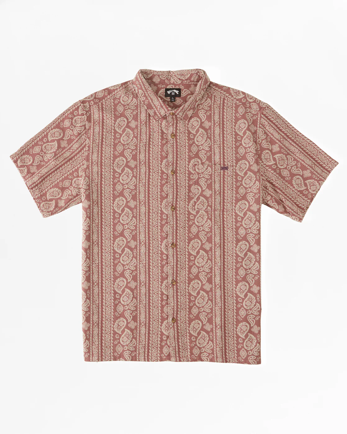 Billabong Sundays Jacquard Short Sleeve Shirt - Fig -Biliabong Outlet