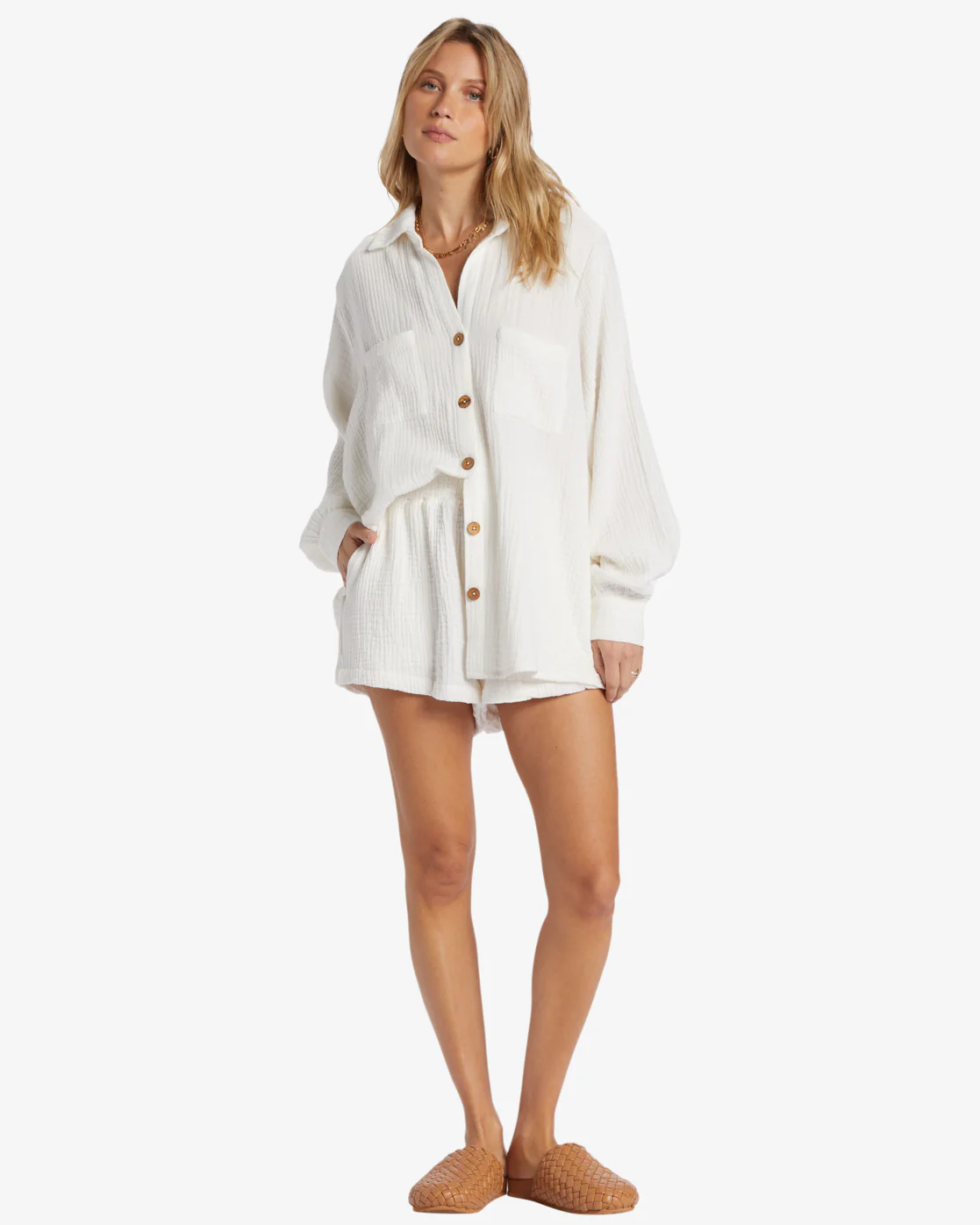 Billabong Swell Shirt Woven Shirt - Salt Crystal -Biliabong Outlet