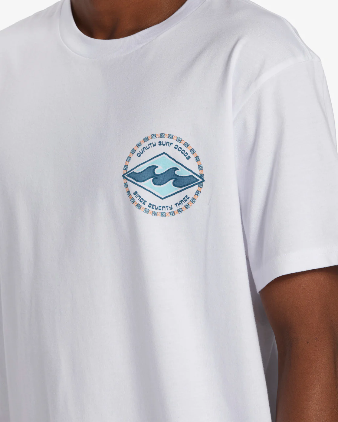 Billabong Rotor Diamond Short Sleeve T-Shirt - White -Biliabong Outlet