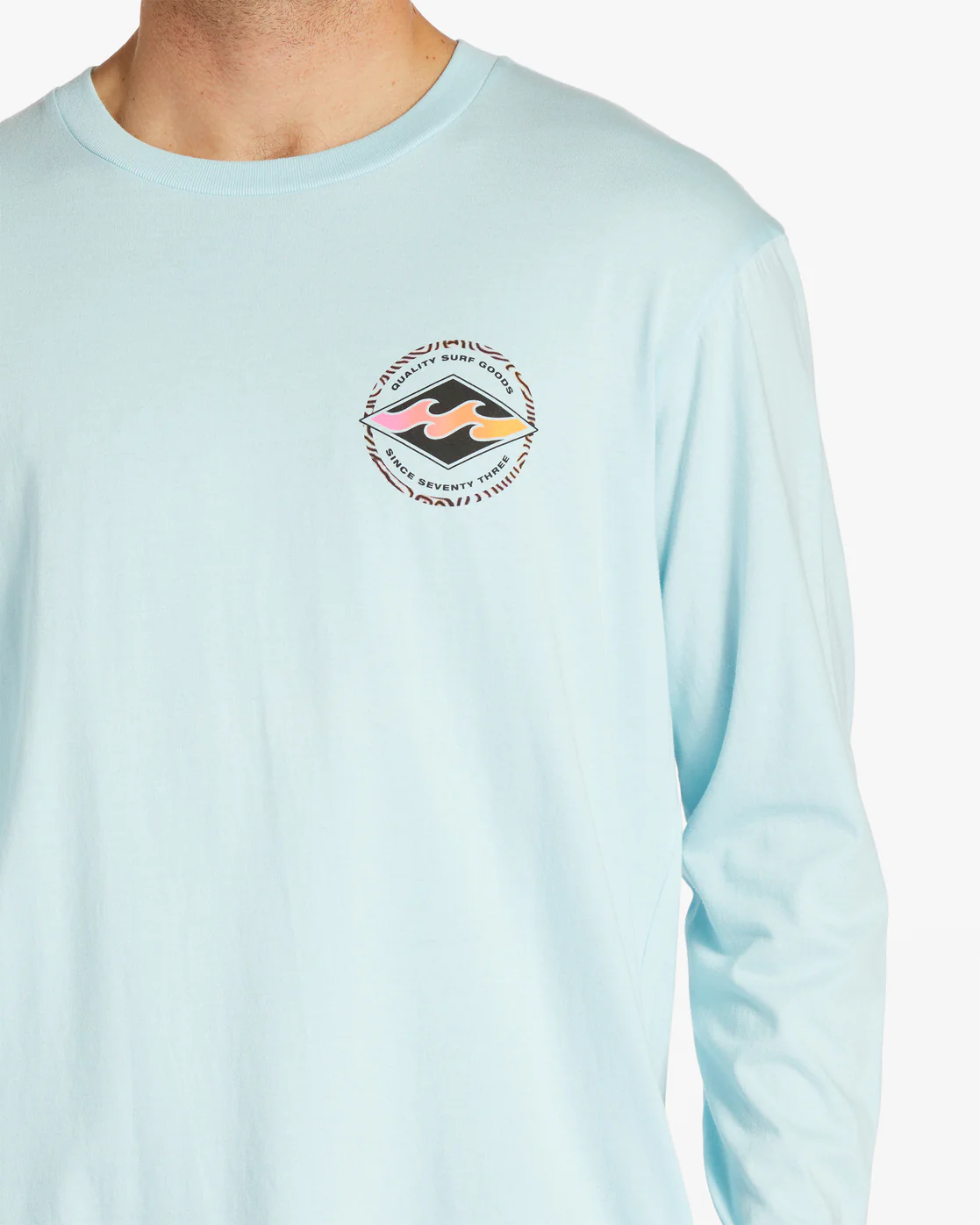 Billabong Rotor Diamond Long Sleeve T-Shirt - Coastal Blue -Biliabong Outlet