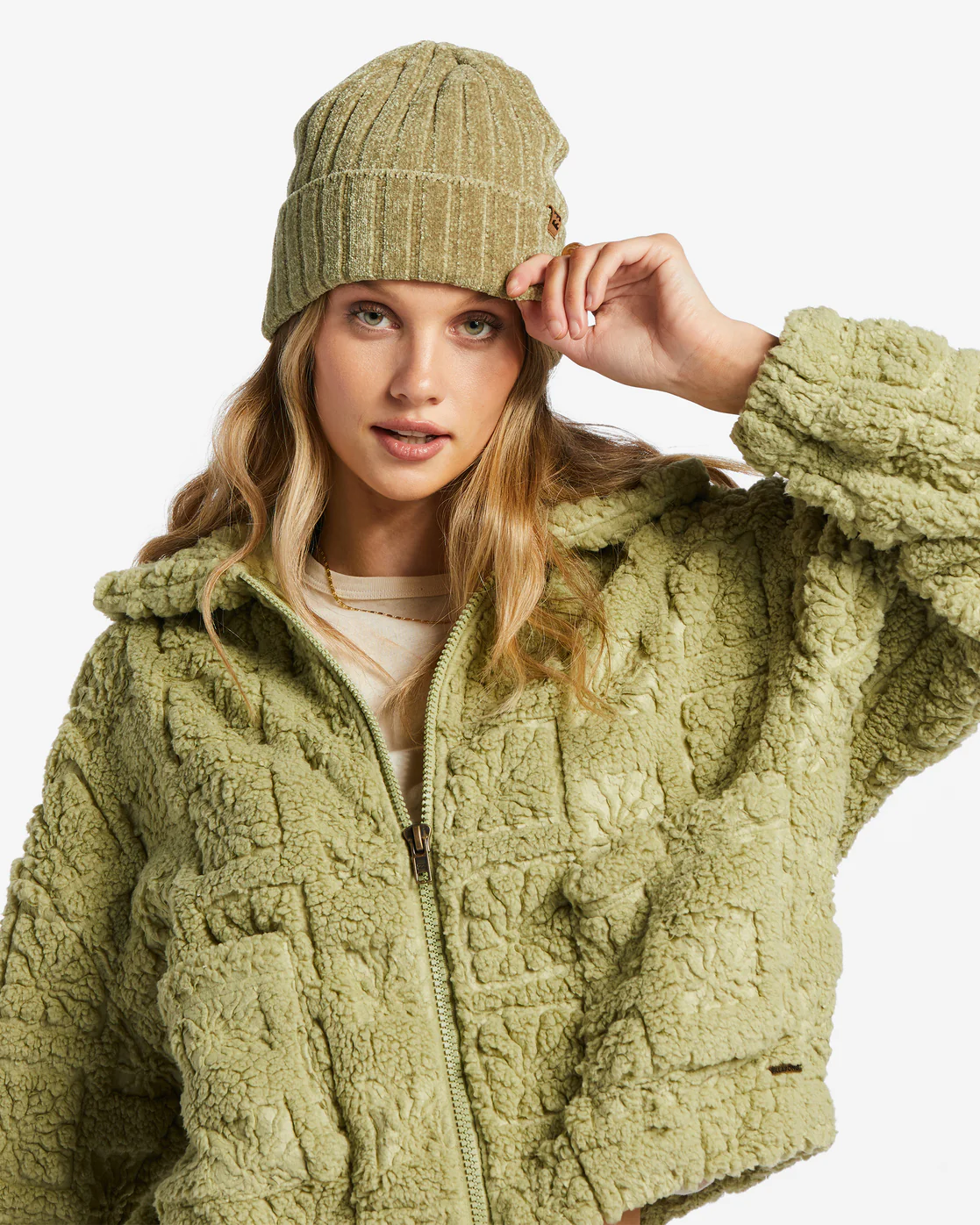 Billabong Warm Up Knit Beanie - Kiwi -Biliabong Outlet