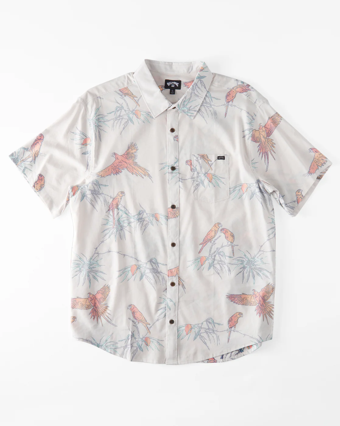 Billabong Sundays Short Sleeve Shirt - Cement -Biliabong Outlet