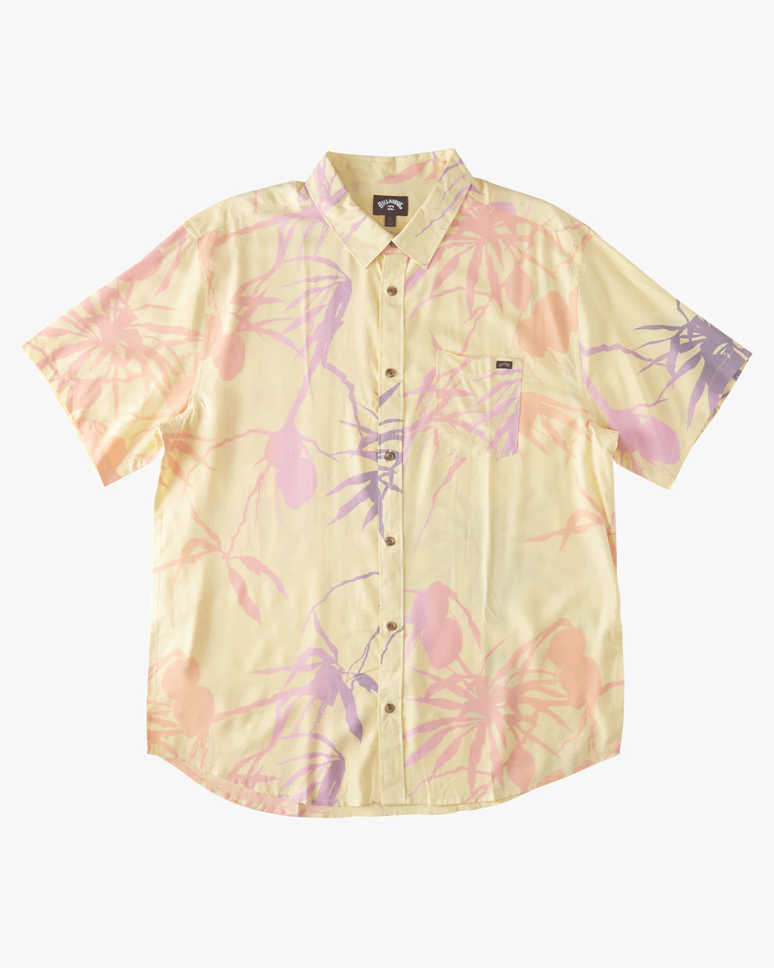 Billabong Sundays Short Sleeve Shirt - Lemon -Biliabong Outlet