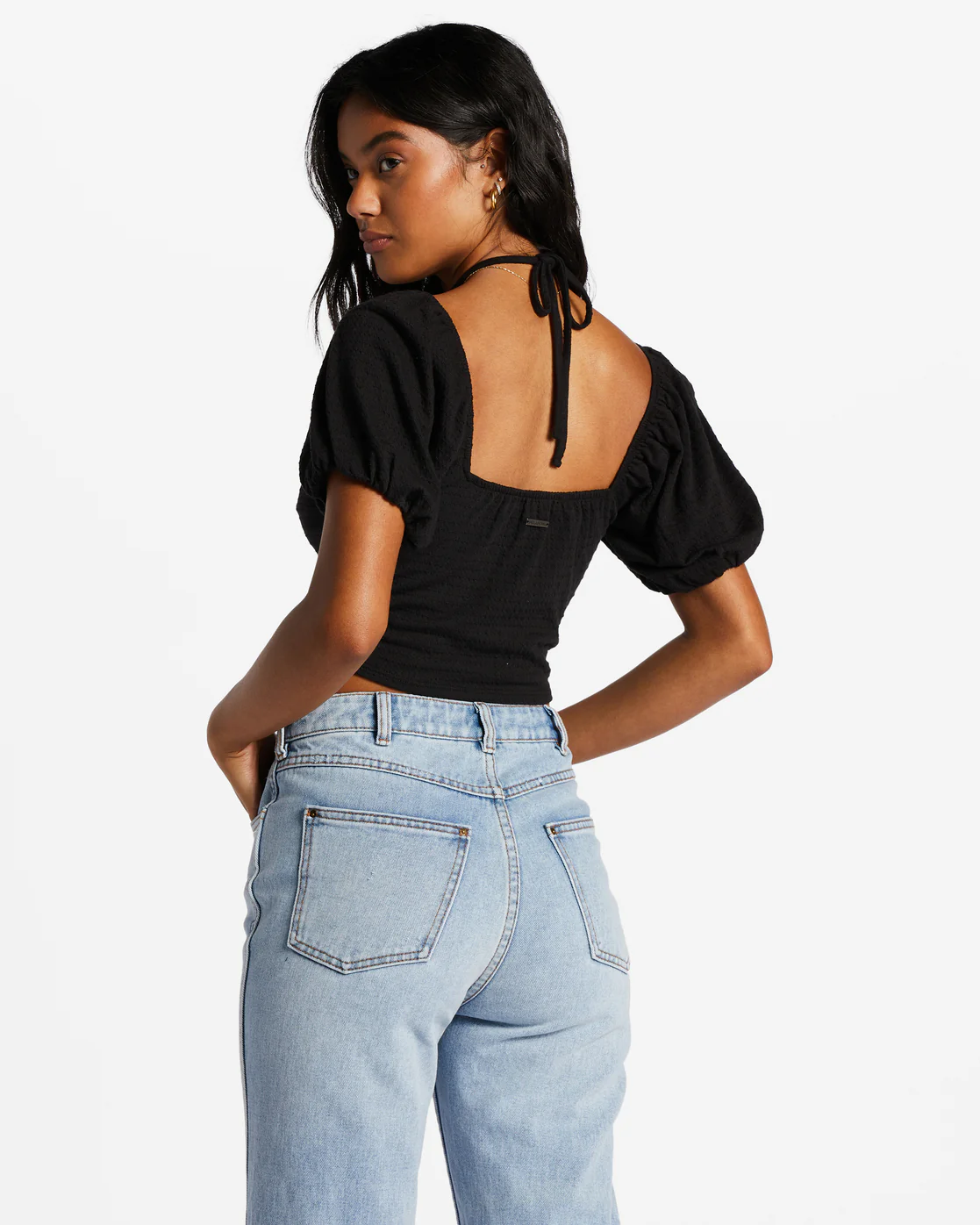 Billabong Love Again Halter Top - Black Pebble -Biliabong Outlet