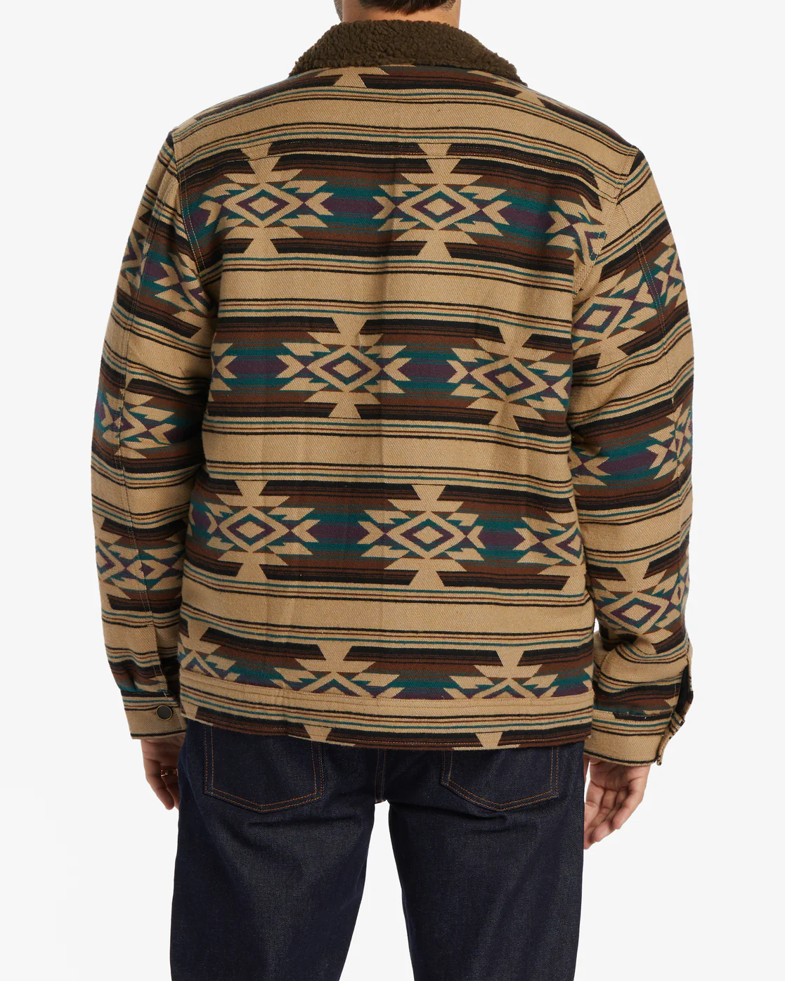 Billabong Barlow Sherpa Lined Jacket - Gravel -Biliabong Outlet
