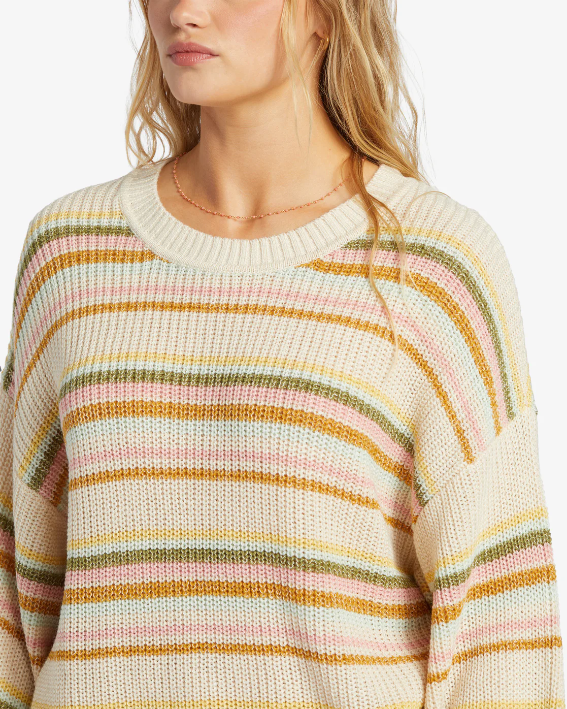 Billabong Sheer Love Crew Neck Sweater - Multi -Biliabong Outlet