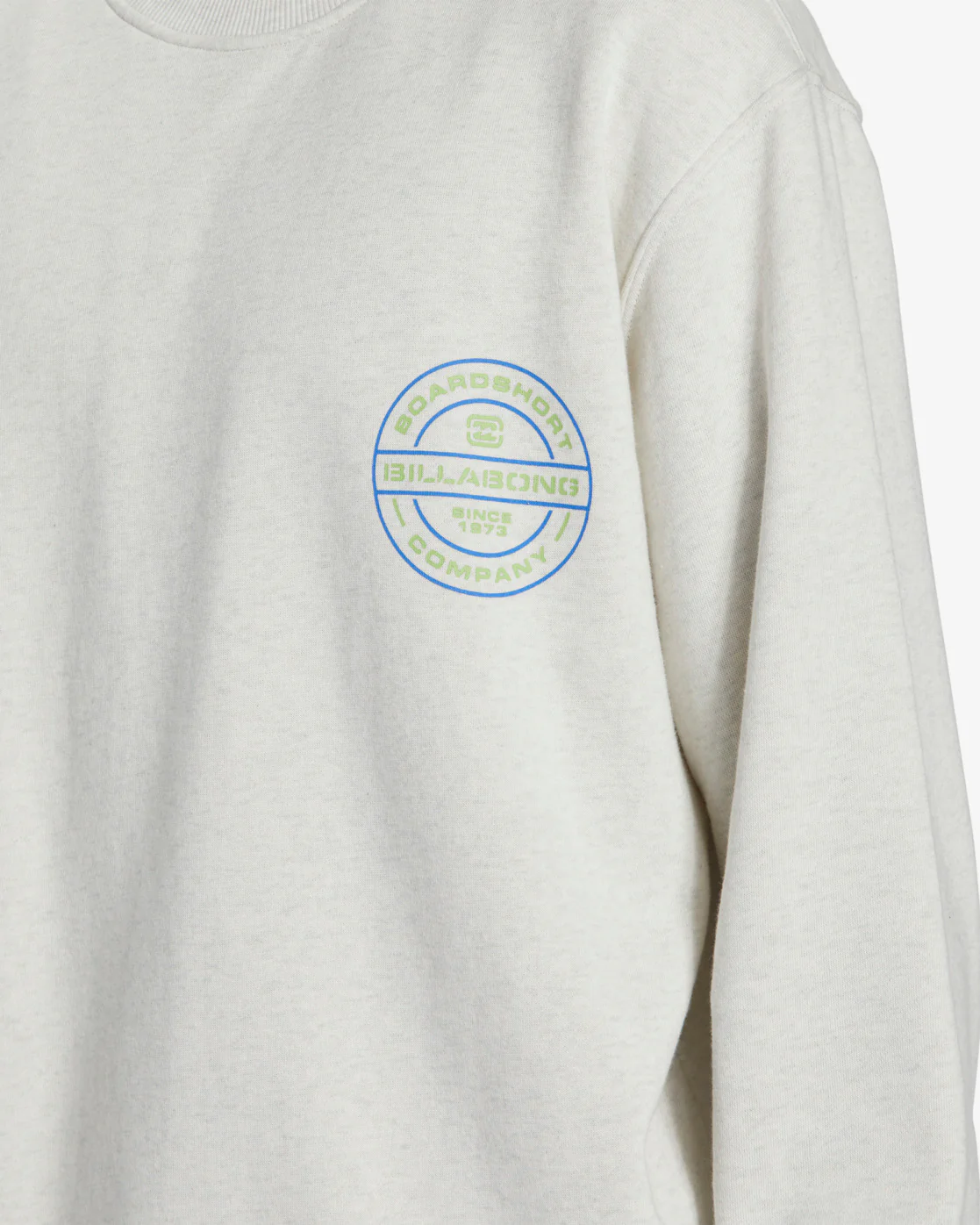 Billabong Short Sands Crew Sweatshirt - Light Grey Heather -Biliabong Outlet