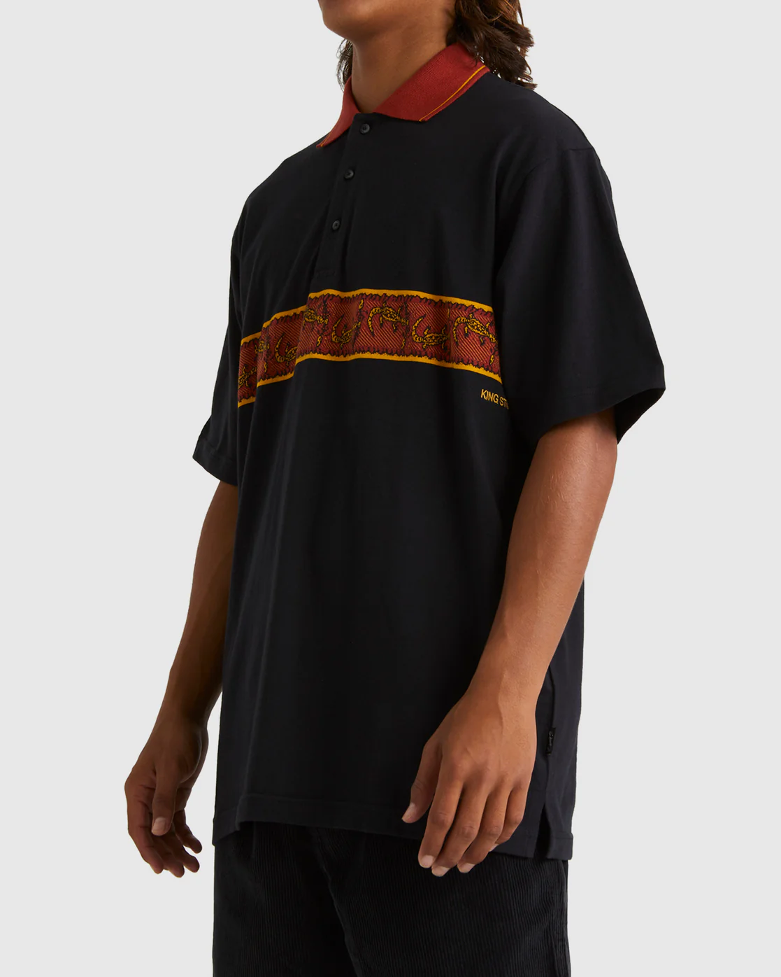 Billabong King Croc Polo Shirt - Black -Biliabong Outlet