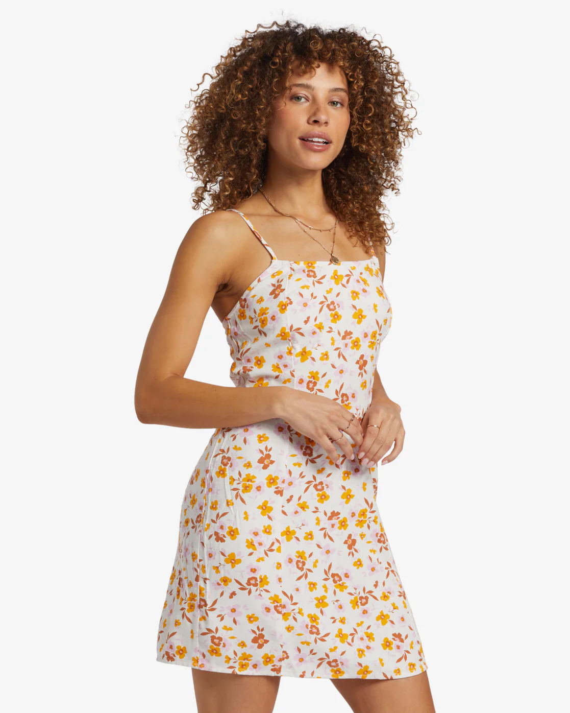 Billabong Stay Awhile Mini Dress - Salt Crystal -Biliabong Outlet