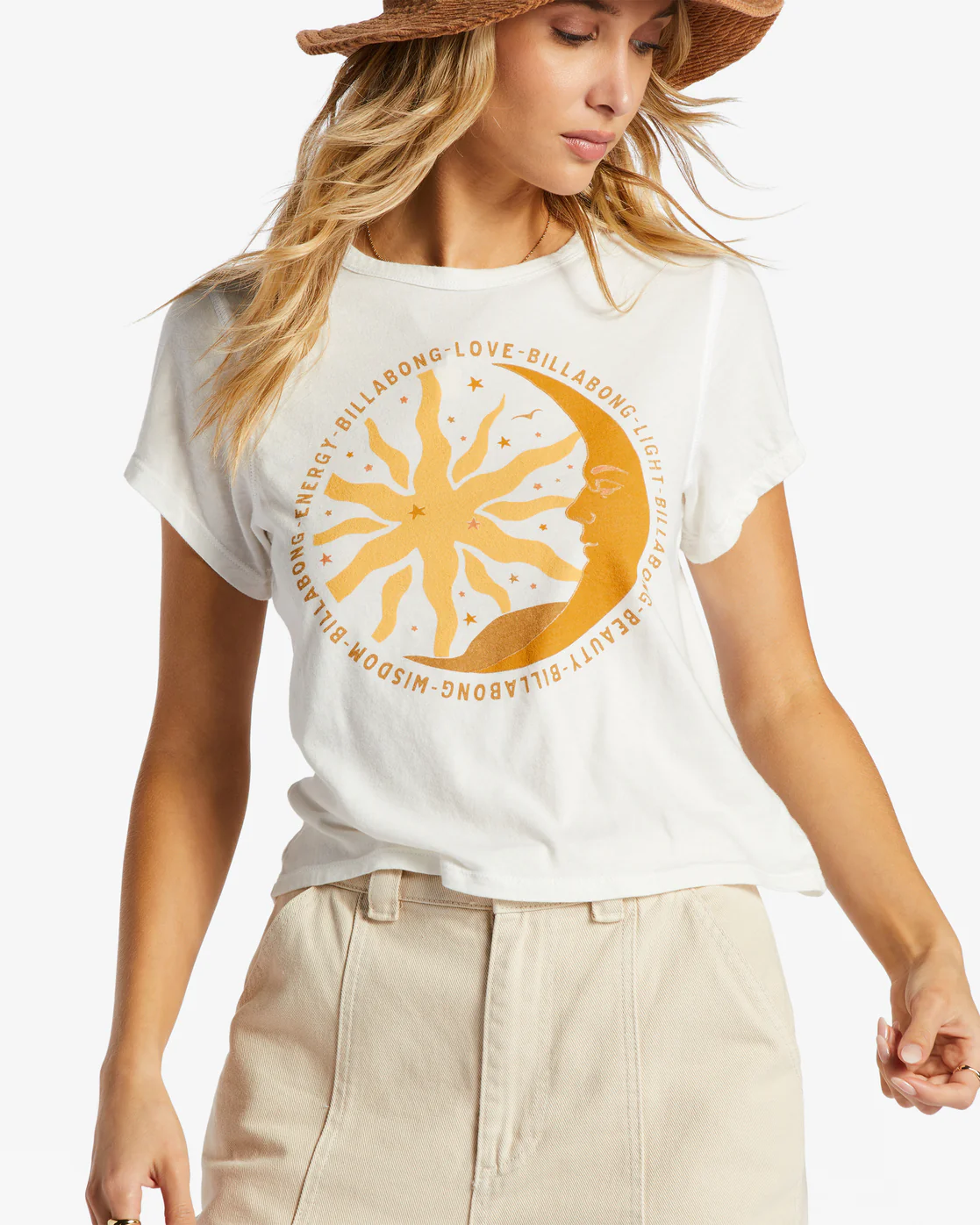 Billabong Love And Light Boxy Top - Salt Crystal -Biliabong Outlet