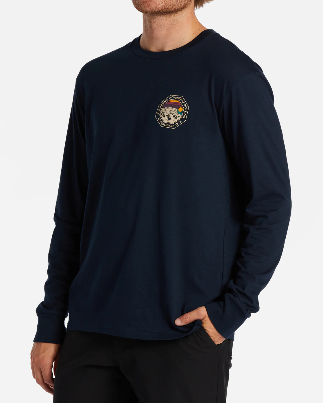 Billabong Rockies Long Sleeve T-Shirt - Navy -Biliabong Outlet