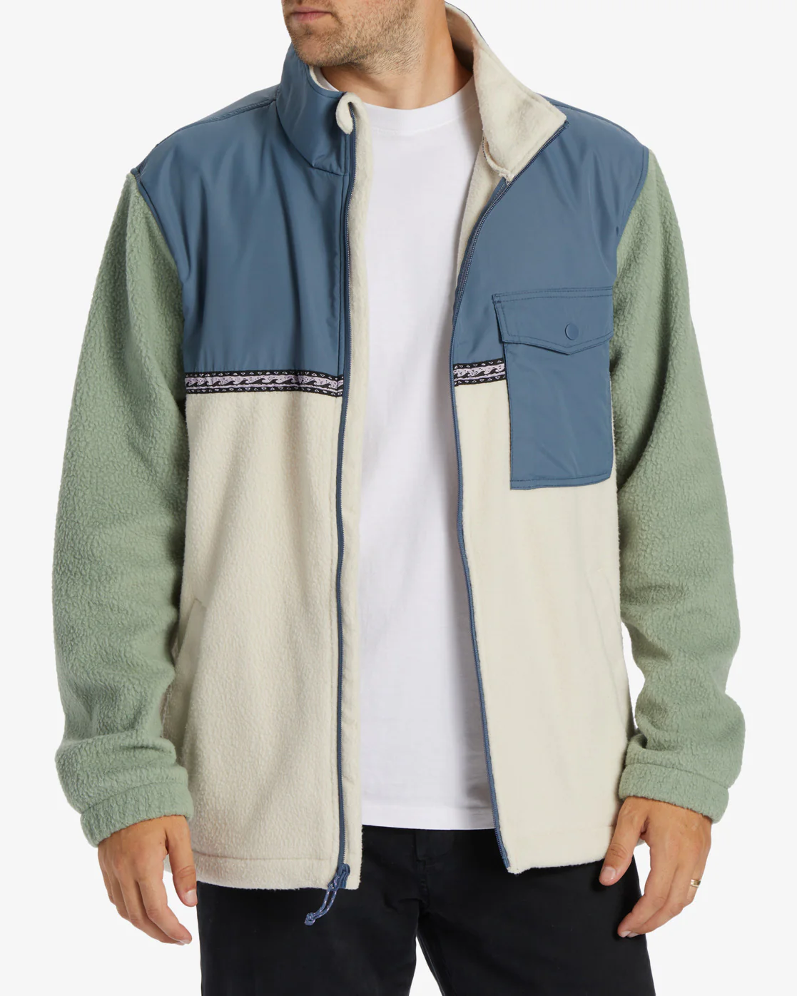 Billabong A/Div Boundary Trail Zip-Up Fleece - Chino -Biliabong Outlet