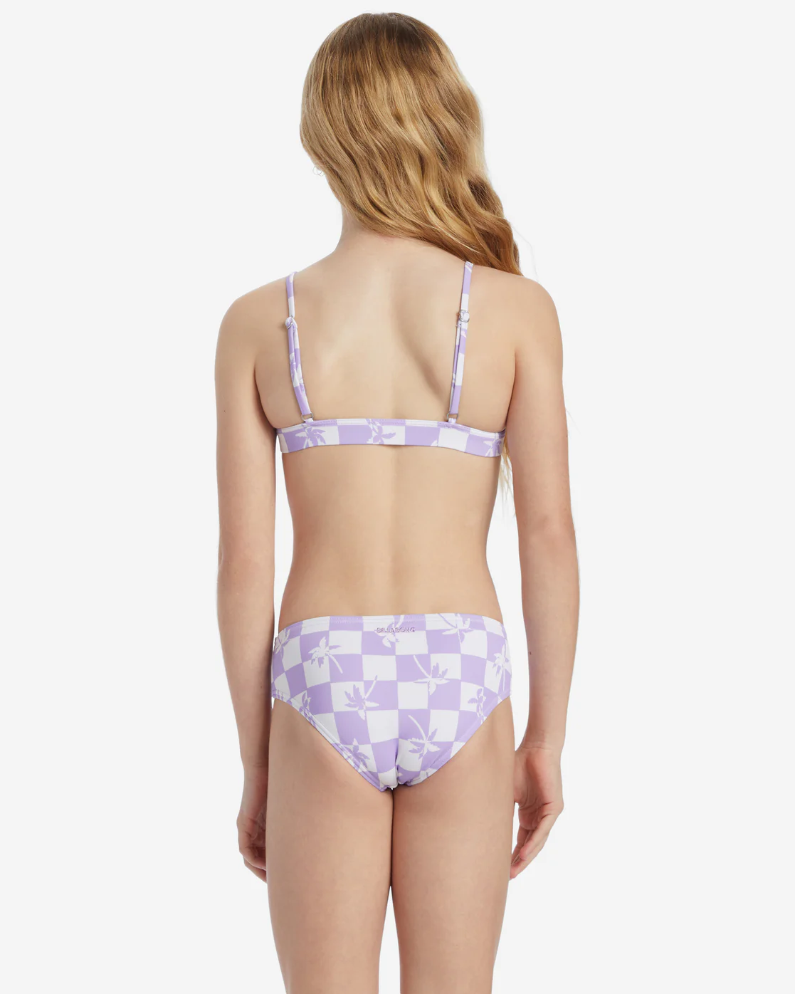 Billabong Girls Check Your Palm Banded Tri Set Bikini Set - Peaceful Lilac -Biliabong Outlet