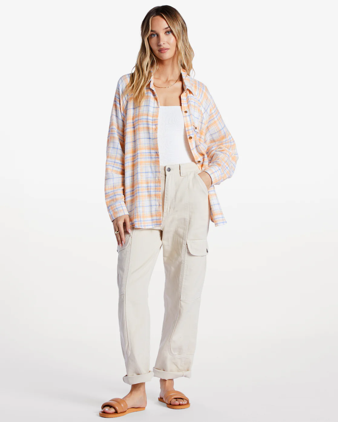 Billabong Best Time Long Sleeve Shirt - Salt Crystal -Biliabong Outlet