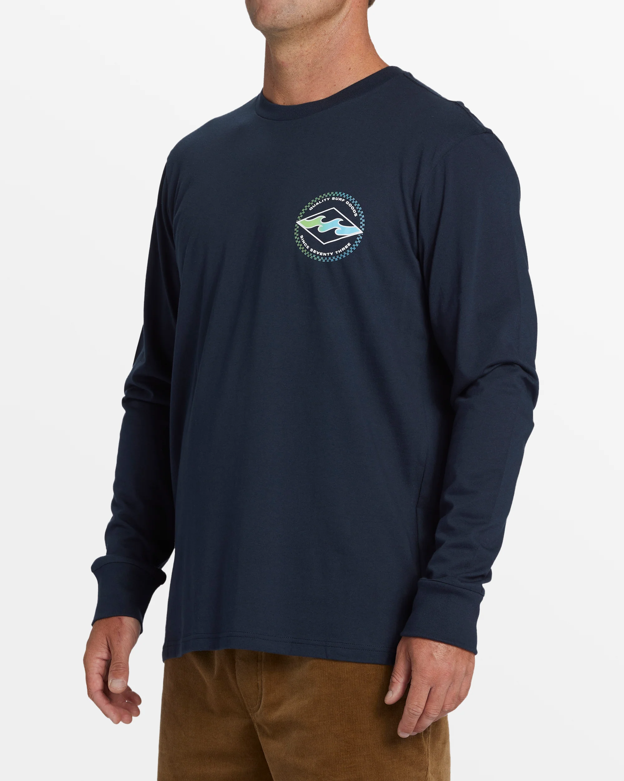 Billabong Rotor Diamond Long Sleeve T-Shirt - Navy -Biliabong Outlet