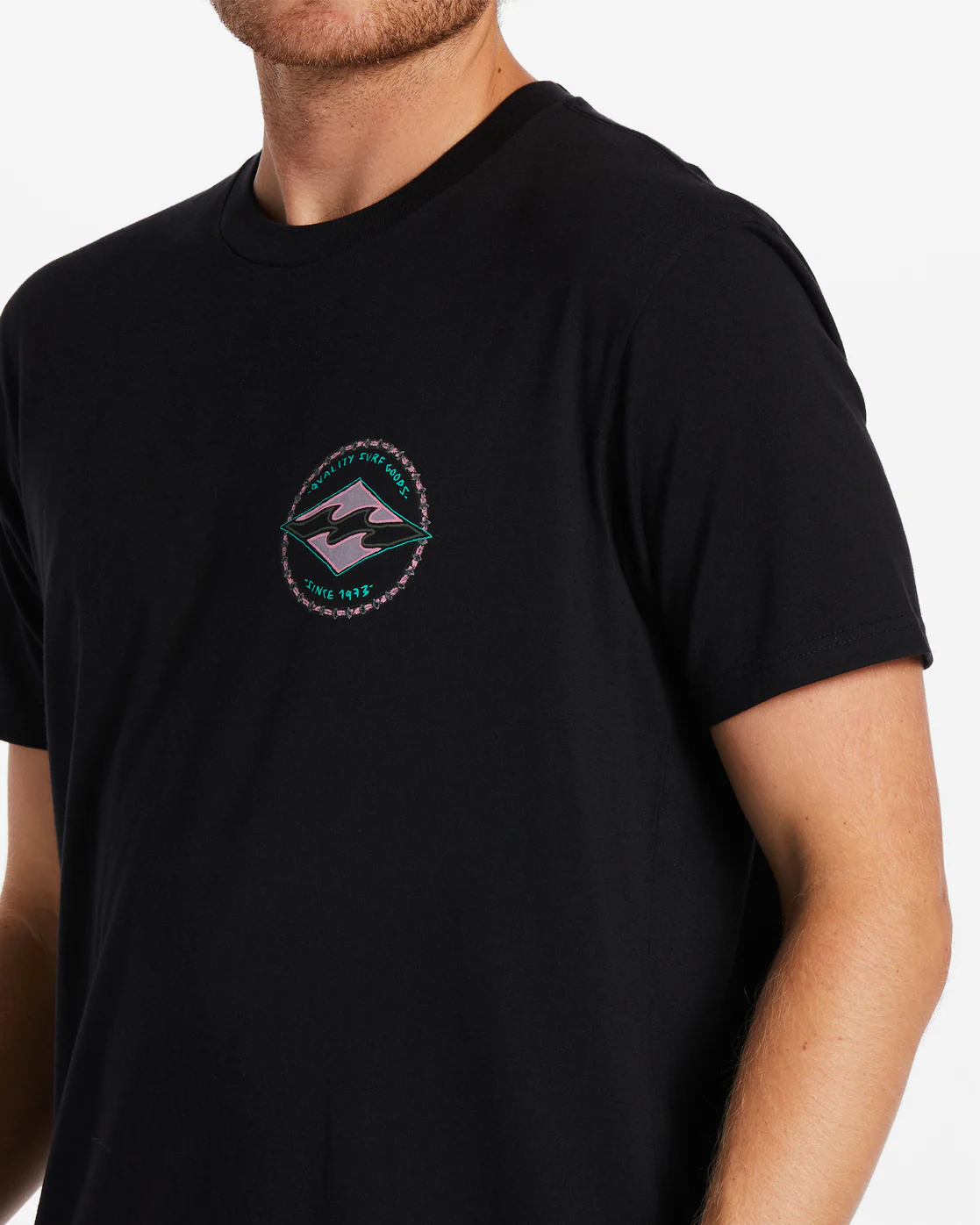 Billabong Rotor Diamond T-Shirt - Black -Biliabong Outlet