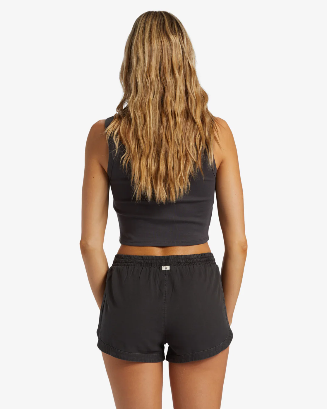 Billabong Road Trippin Elastic Waist Shorts - Off Black -Biliabong Outlet