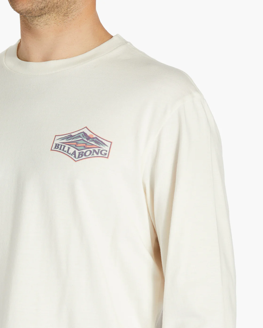 Billabong Summit Long Sleeve T-Shirt - Off White -Biliabong Outlet