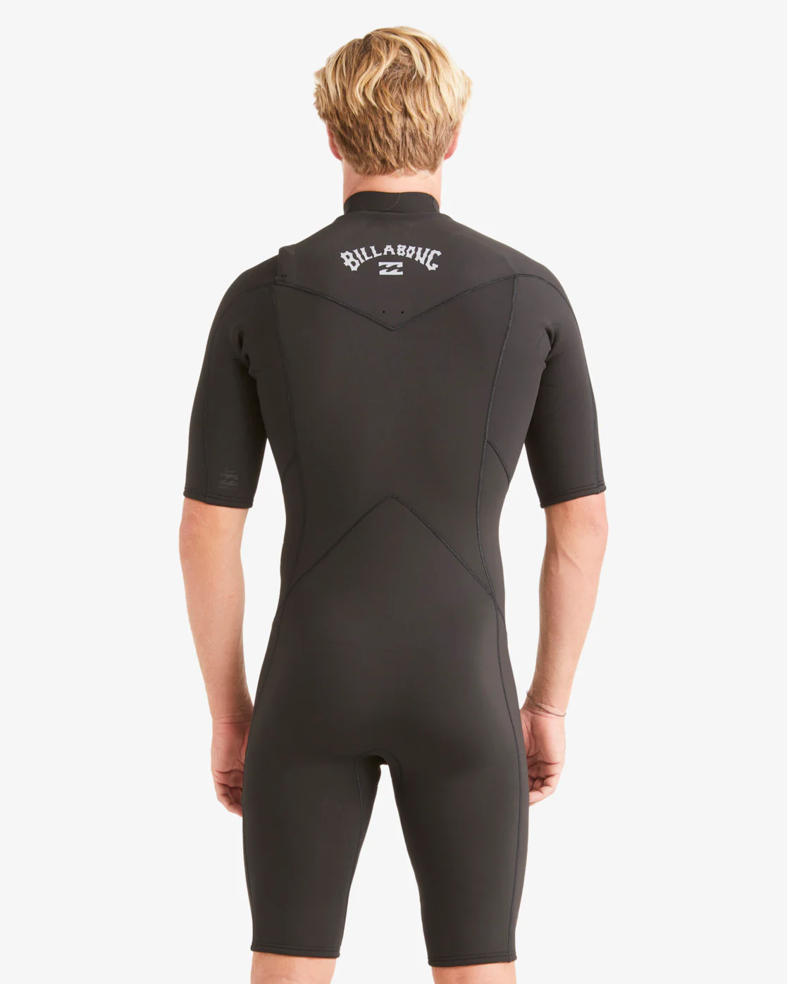 Billabong 2/2mm Absolute Short Sleeve Chest Zip Springsuit - Black -Biliabong Outlet