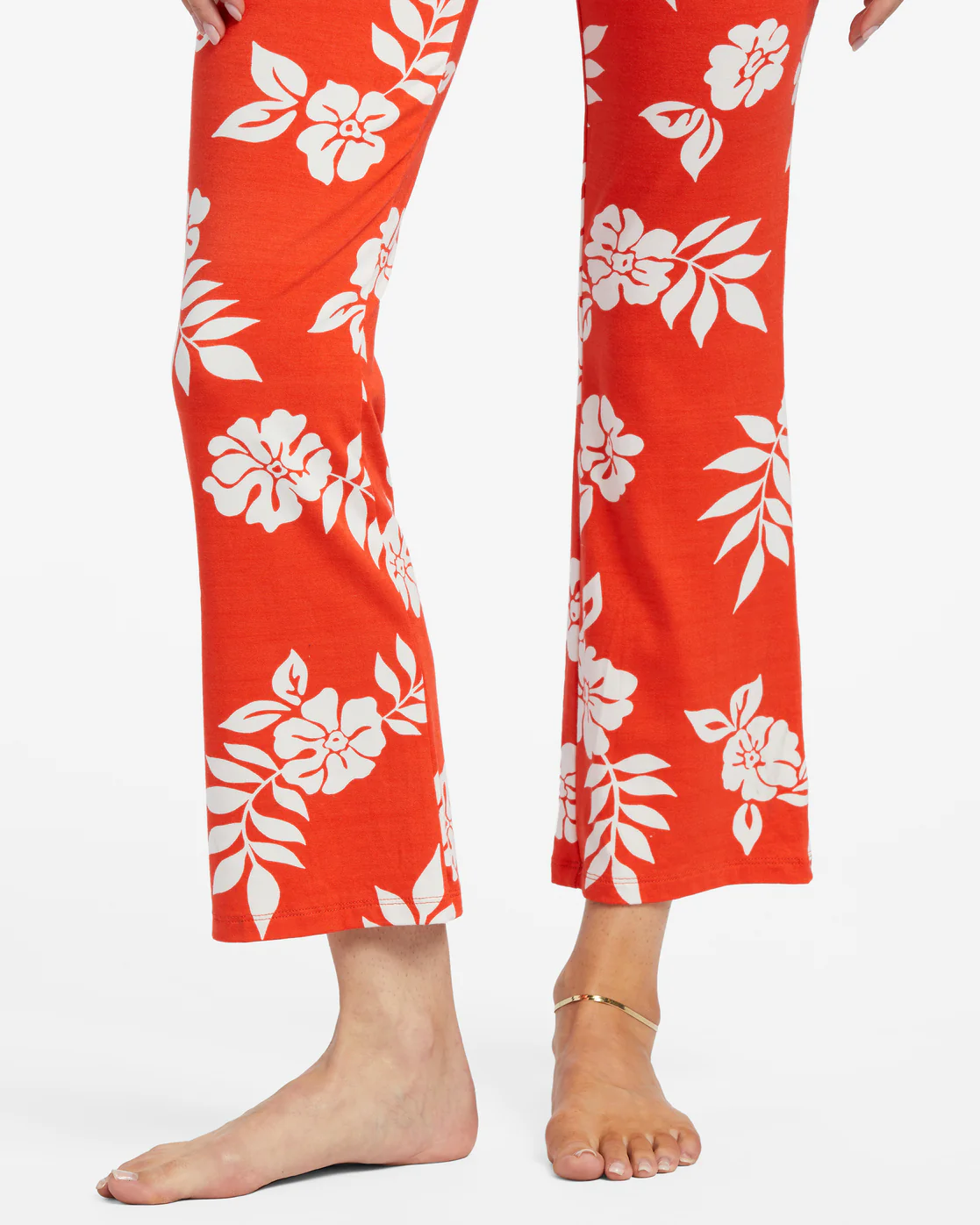 Billabong Going High Stretchy Knit Flared Pants - Red Aloha -Biliabong Outlet