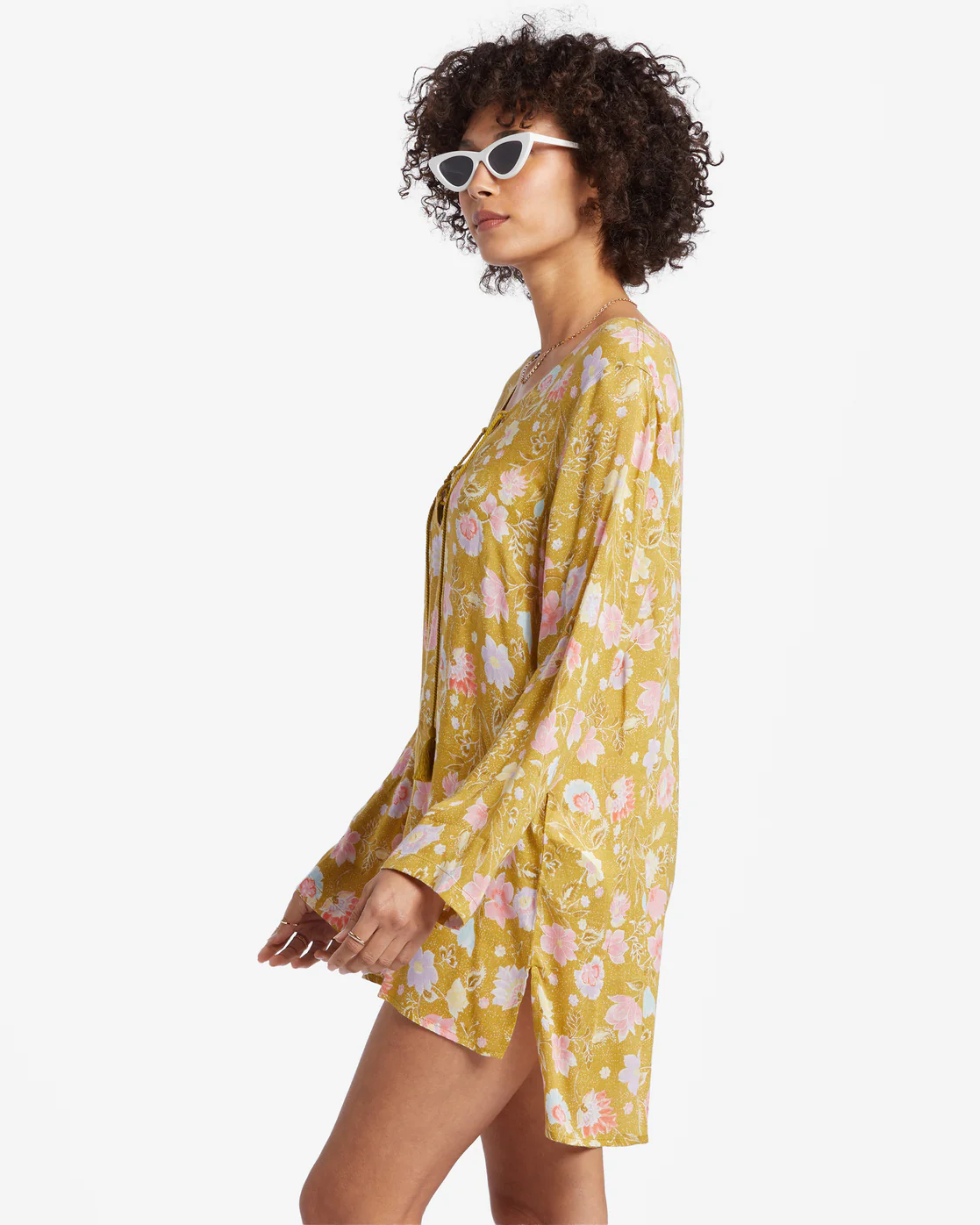 Billabong Blue Skies Gauze Beach Cover-Up - Green Envy -Biliabong Outlet