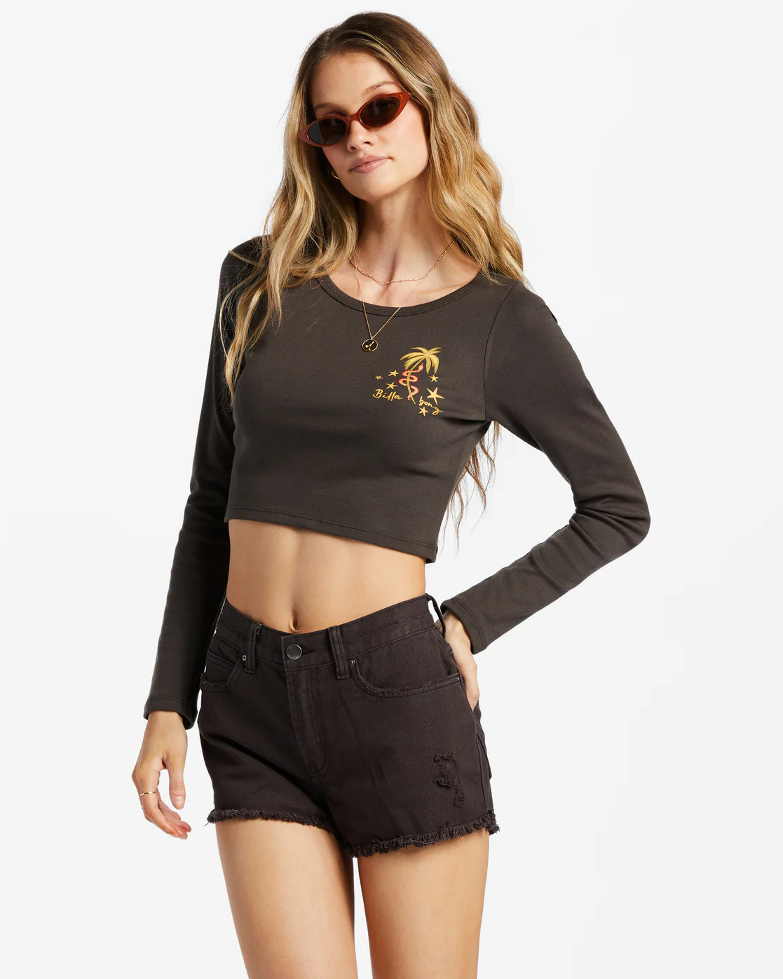 Billabong In The Tropics T-Shirt - Off Black -Biliabong Outlet
