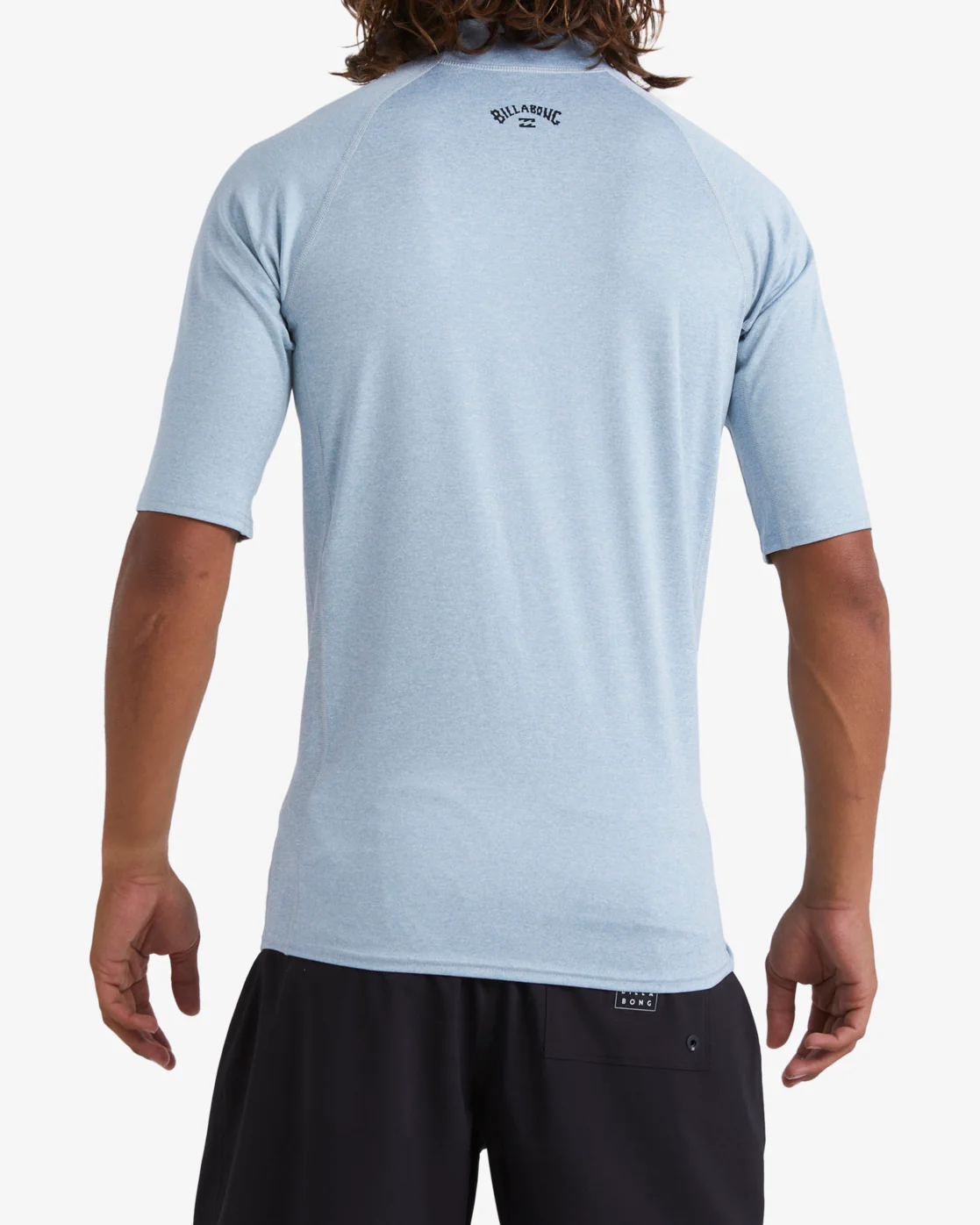 Billabong Arch Wave Performance Fit Short Sleeve Tee - Smoke Blue Heather -Biliabong Outlet