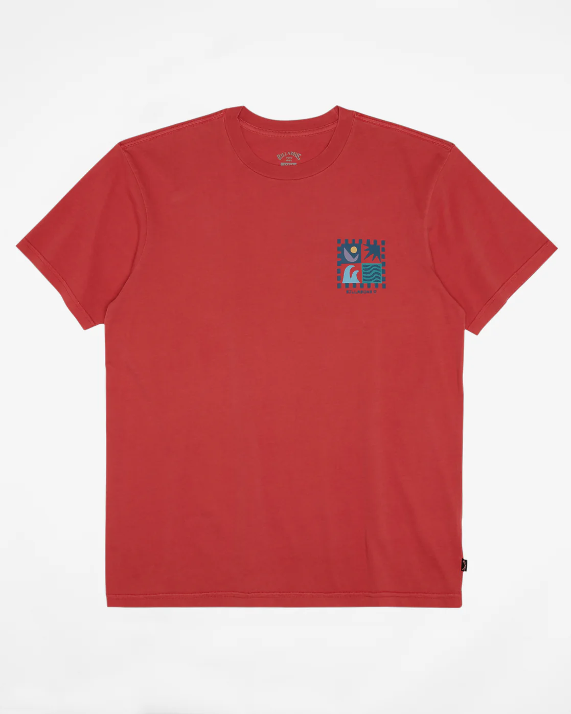 Billabong Boxed In Short Sleeve Wave Washed T-Shirt - Coral -Biliabong Outlet