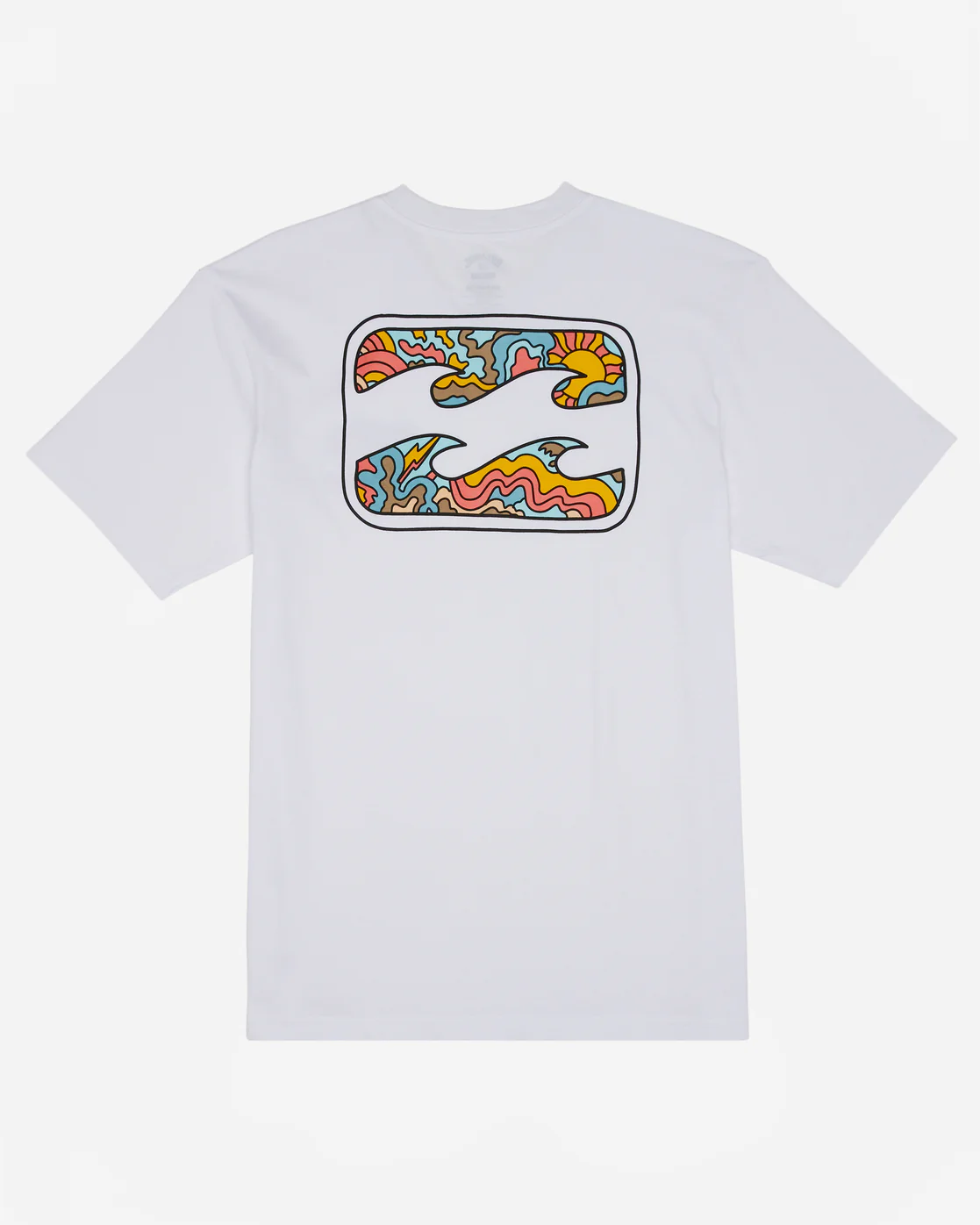 Billabong Crayon Wave Short Sleeve T-Shirt - White -Biliabong Outlet
