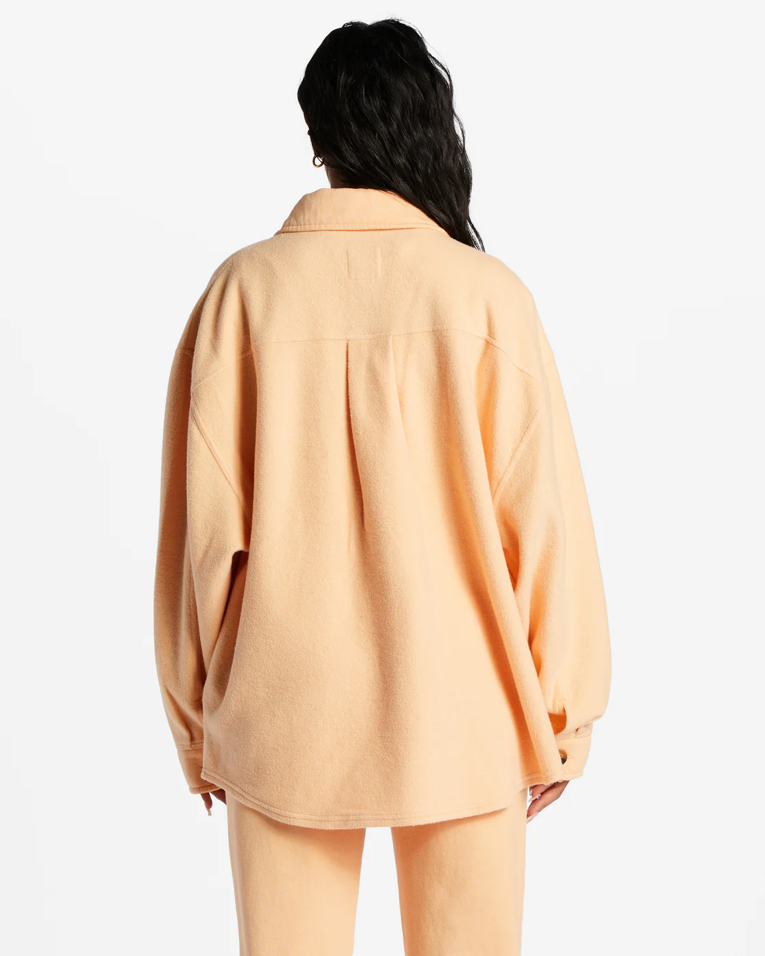 Billabong Anytime Shacket Oversized Button-Through Jacket - Light Melon -Biliabong Outlet