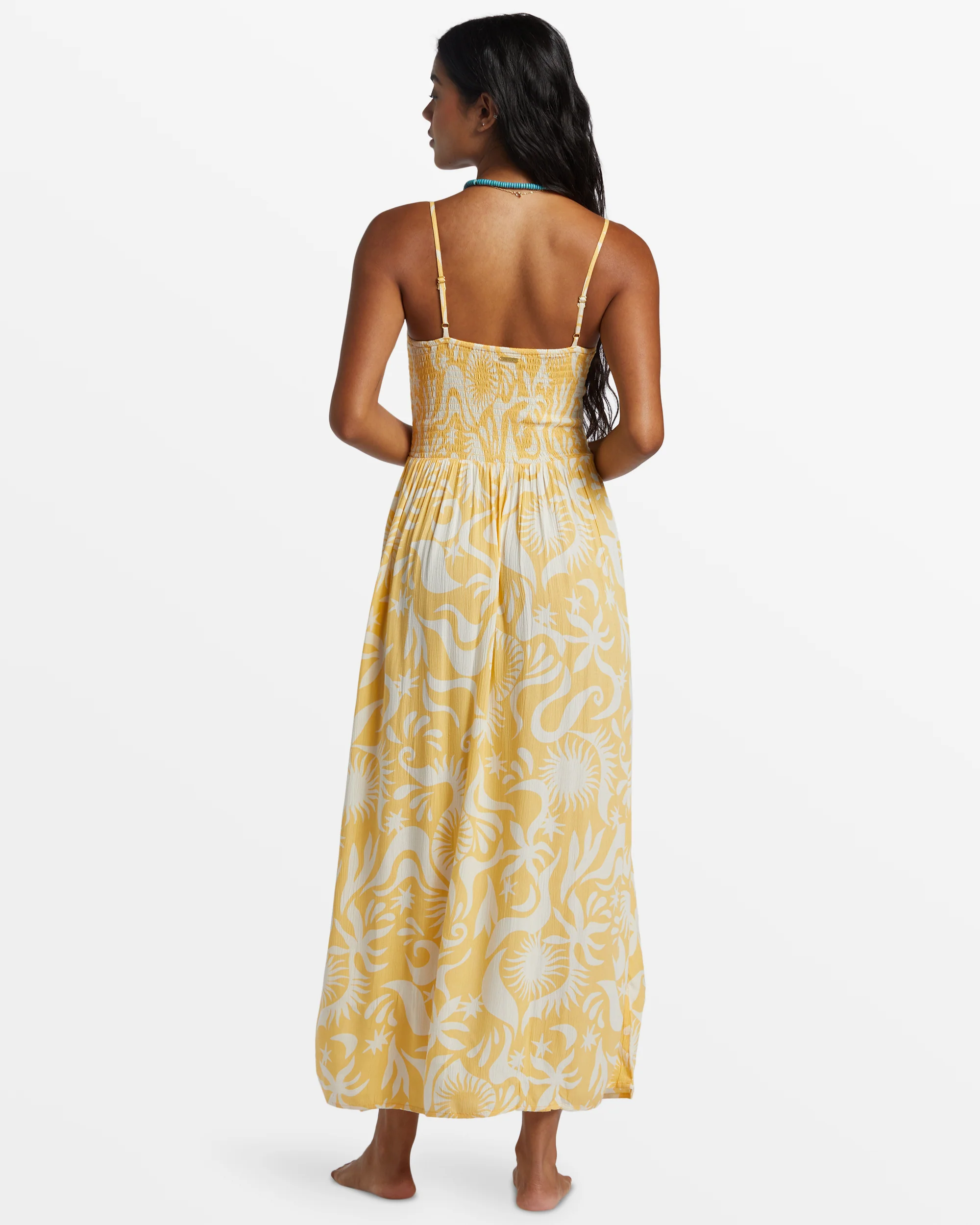 Billabong Sunspell Midi Dress - Gold -Biliabong Outlet