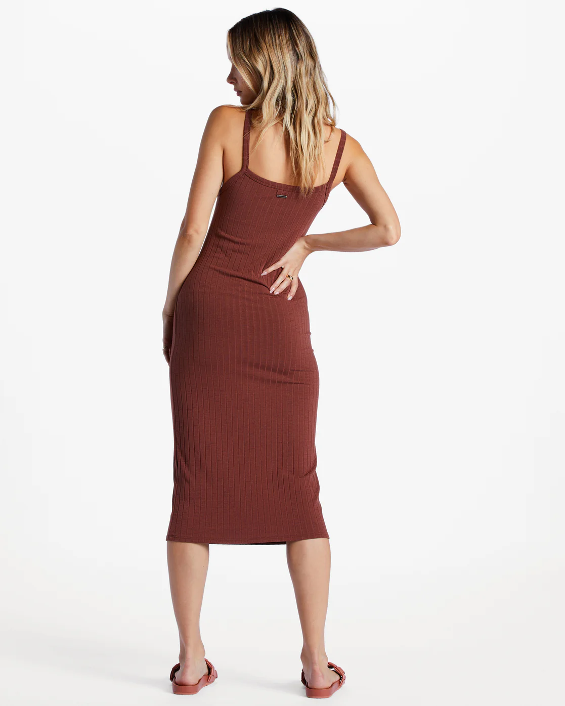 Billabong Summer Babe Midi Dress - Mocha -Biliabong Outlet
