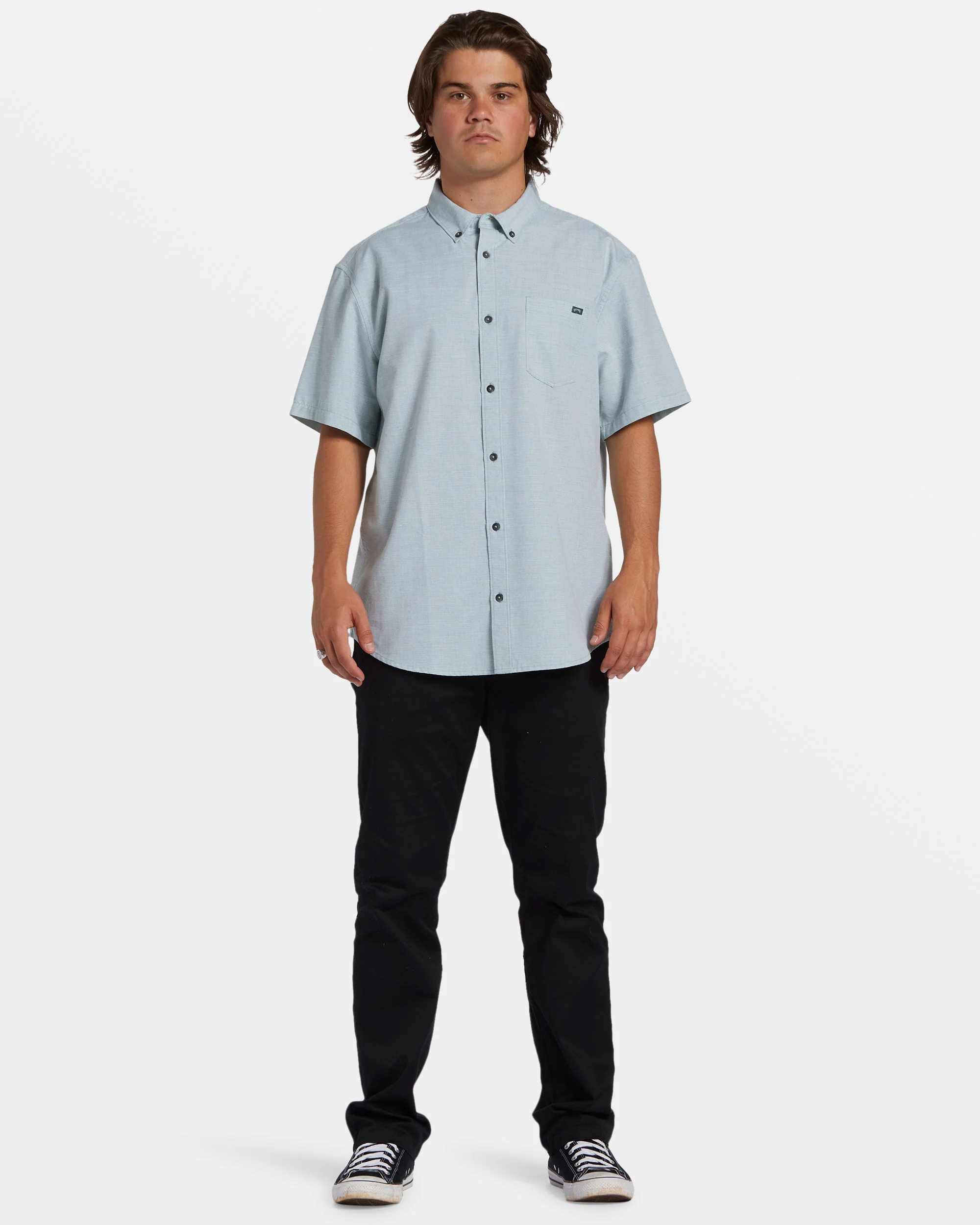 Billabong All Day Short Sleeve Shirt - Jade Stone -Biliabong Outlet